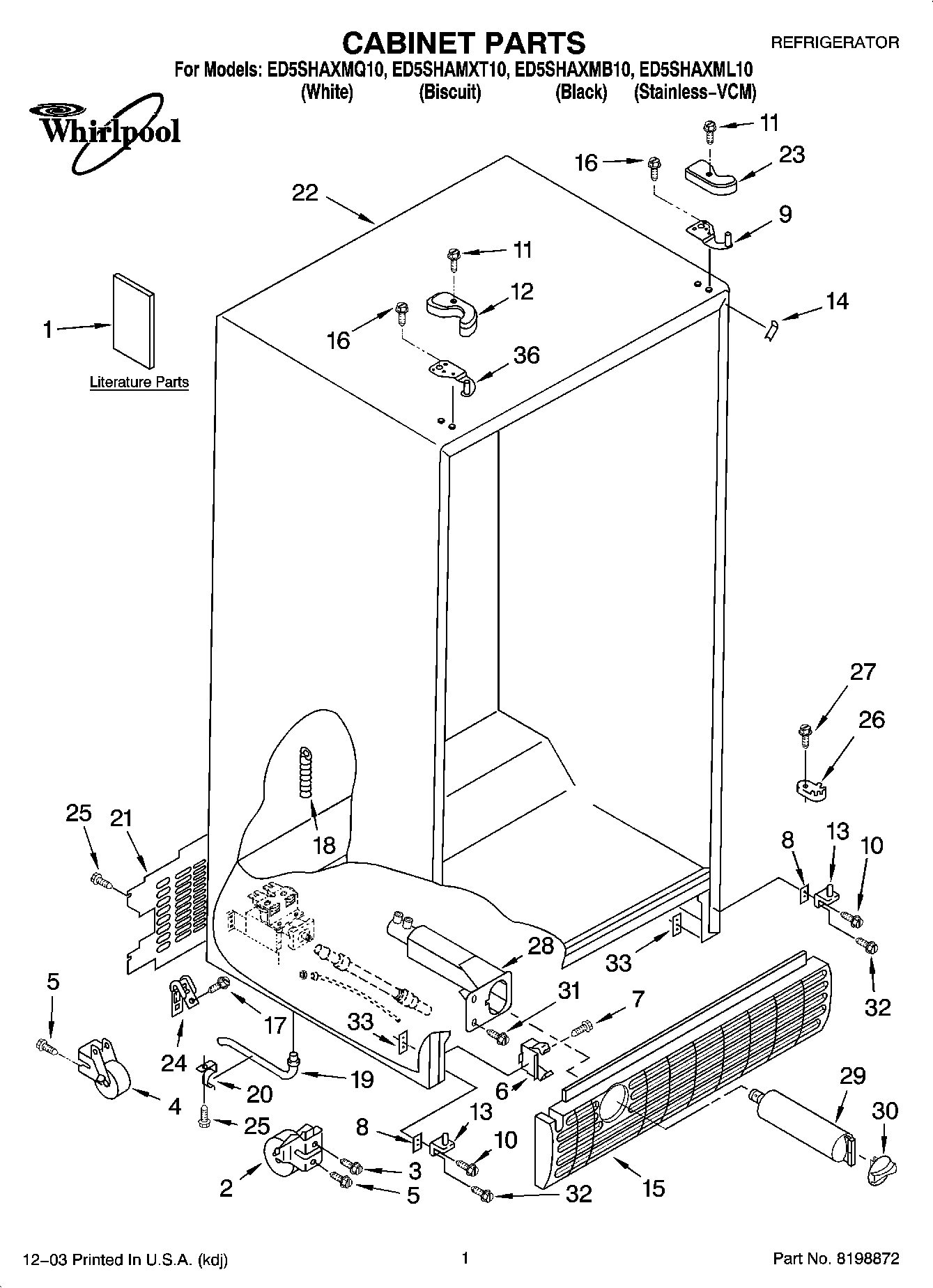 01 - CABINET PARTS