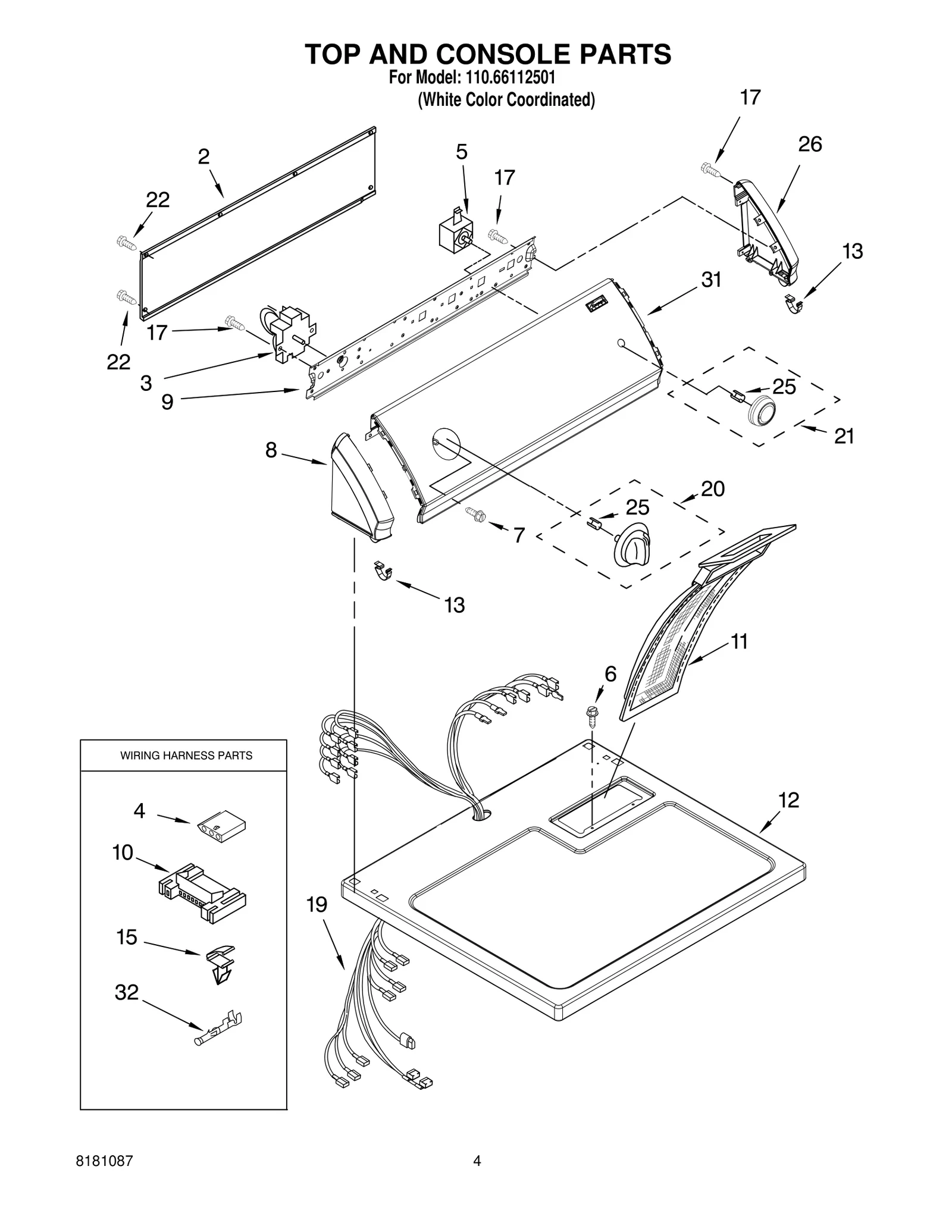 TOP AND CONSOLE PARTS