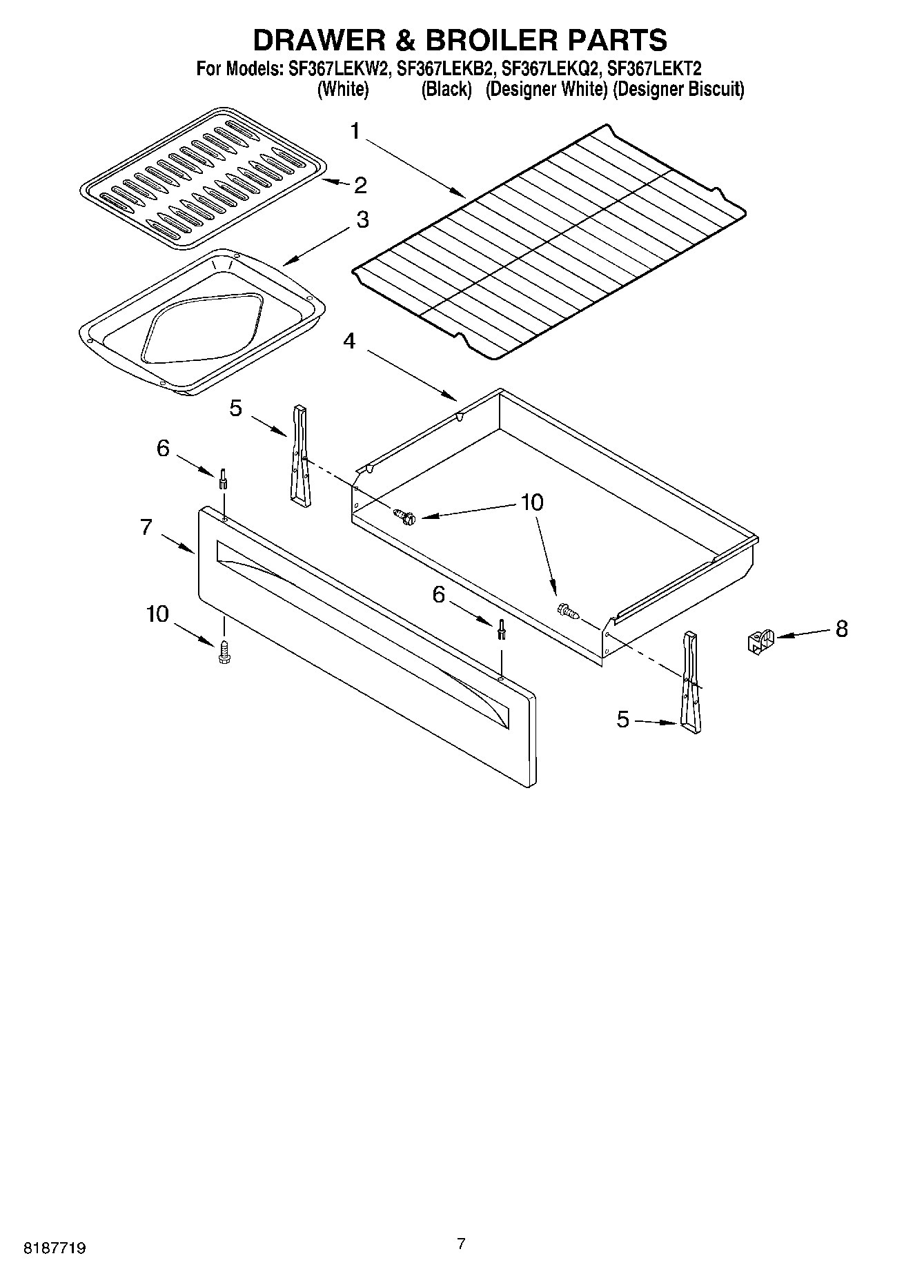 05 - DRAWER & BROILER PARTS