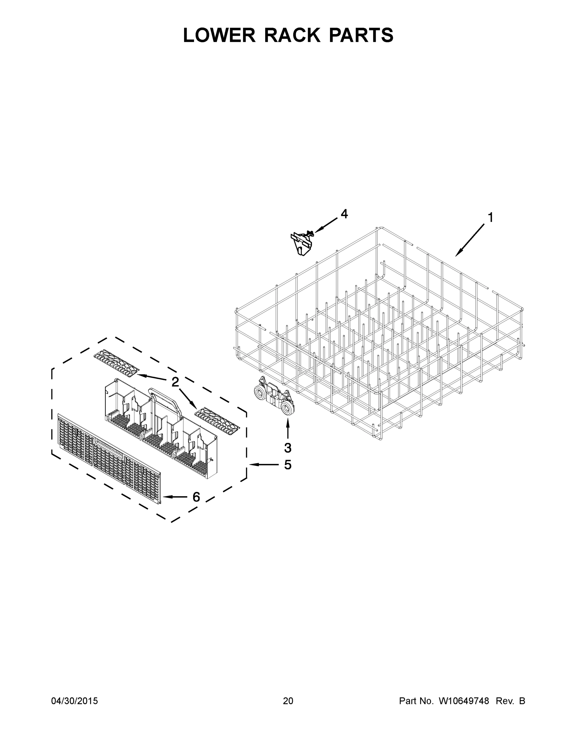 11 - LOWER RACK PARTS