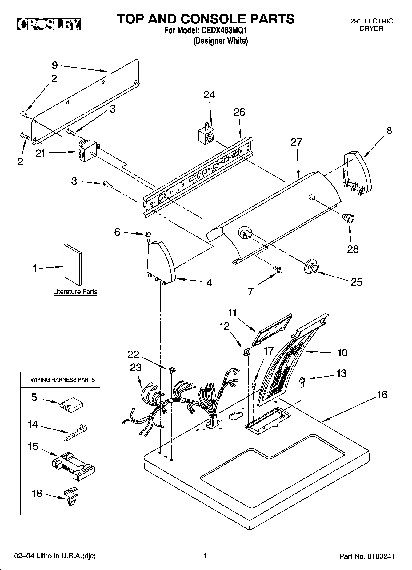 01 - TOP AND CONSOLE PARTS