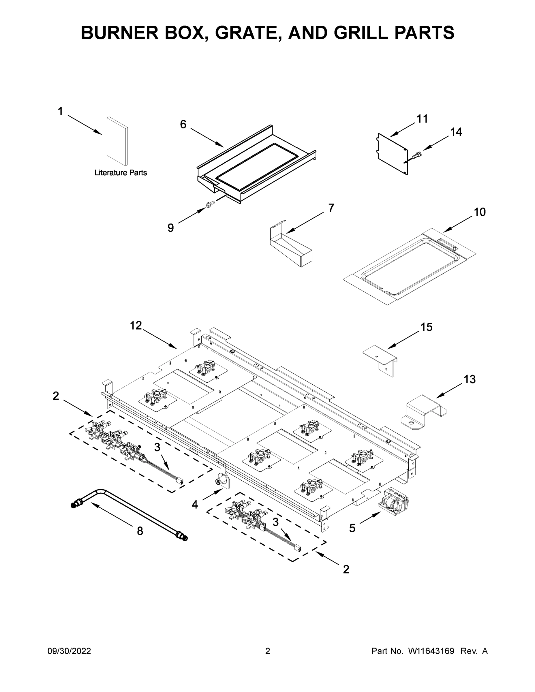 02 - BURNER BOX, GRATE, AND GRILL PARTS