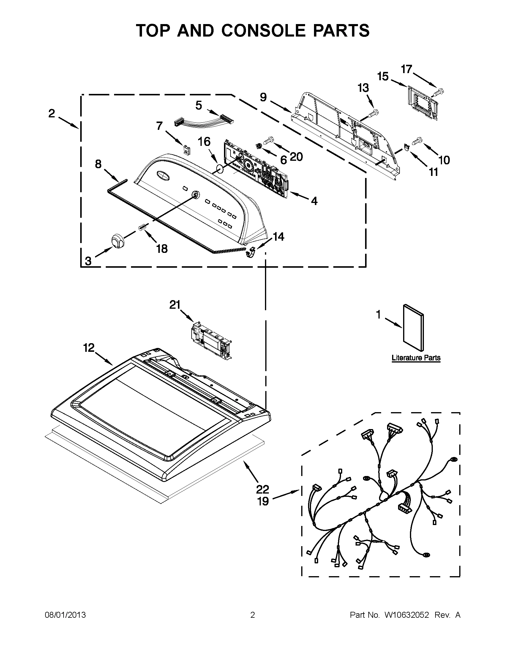 01 - TOP AND CONSOLE PARTS