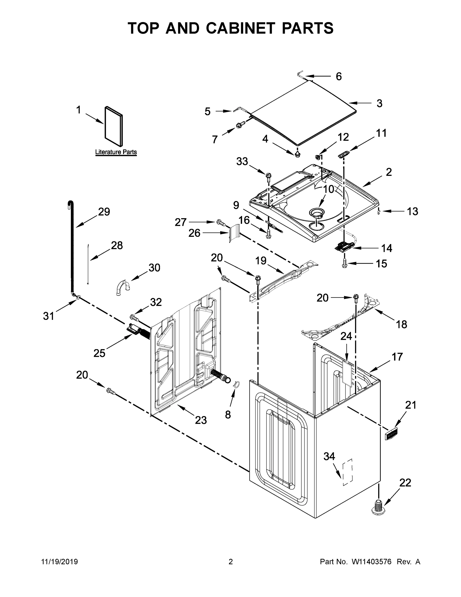 02 - TOP AND CABINET PARTS