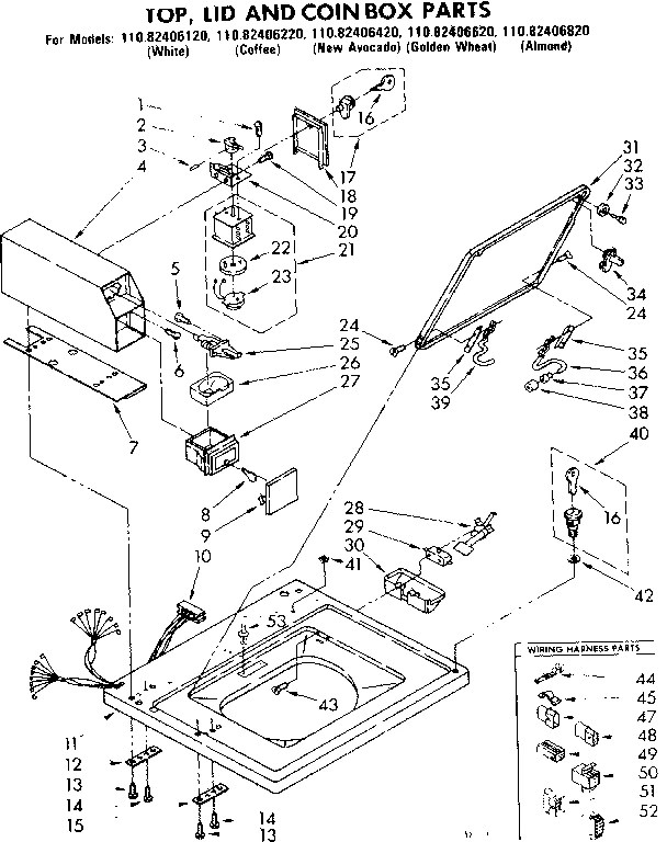 TOP LID AND COINBOX PARTS