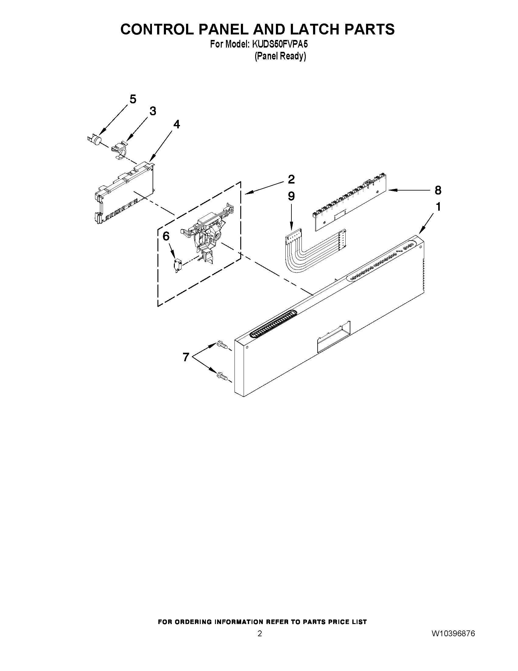02 - CONTROL PANEL AND LATCH PARTS