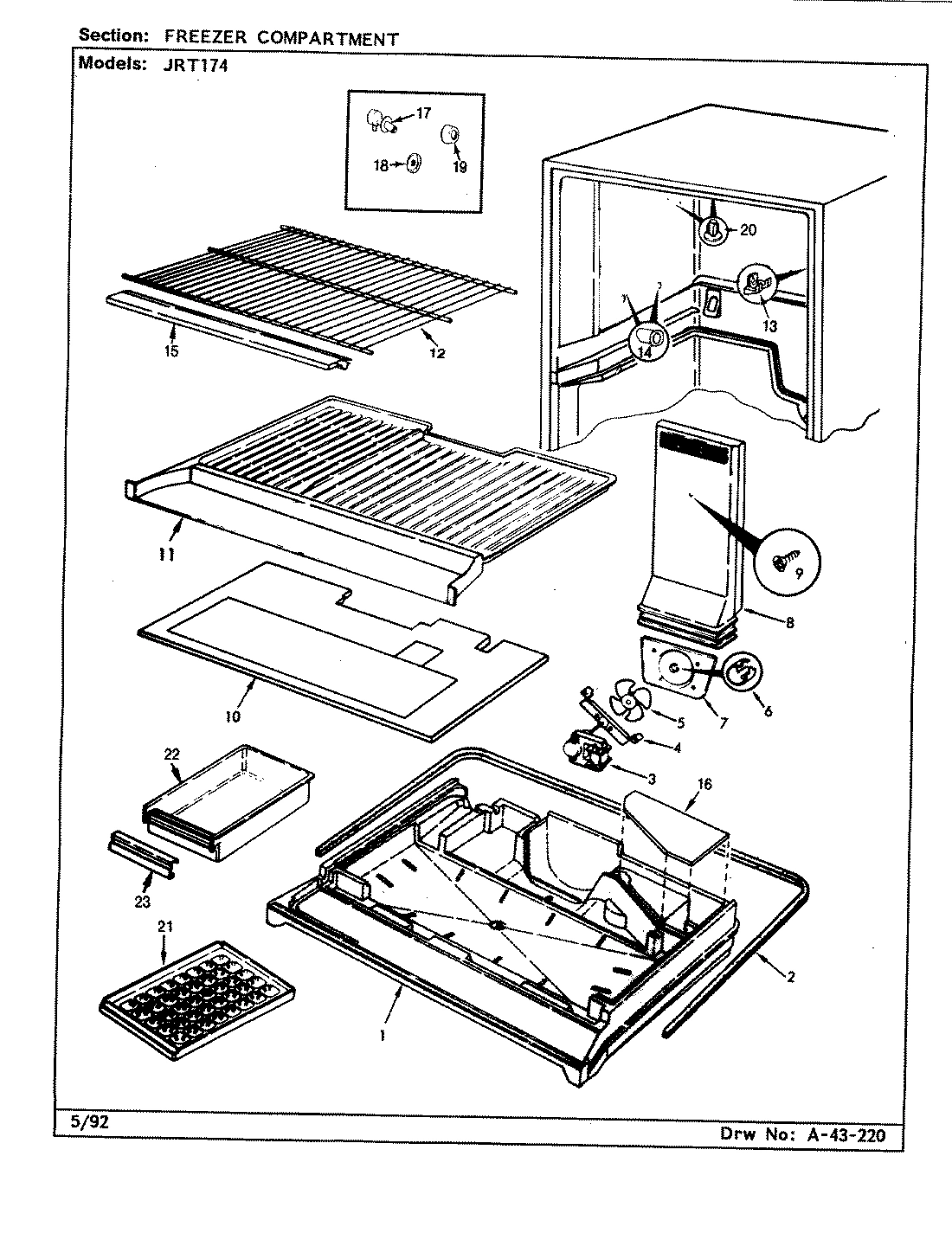 01 - FREEZER COMPARTMENT (B/M CJ23A)