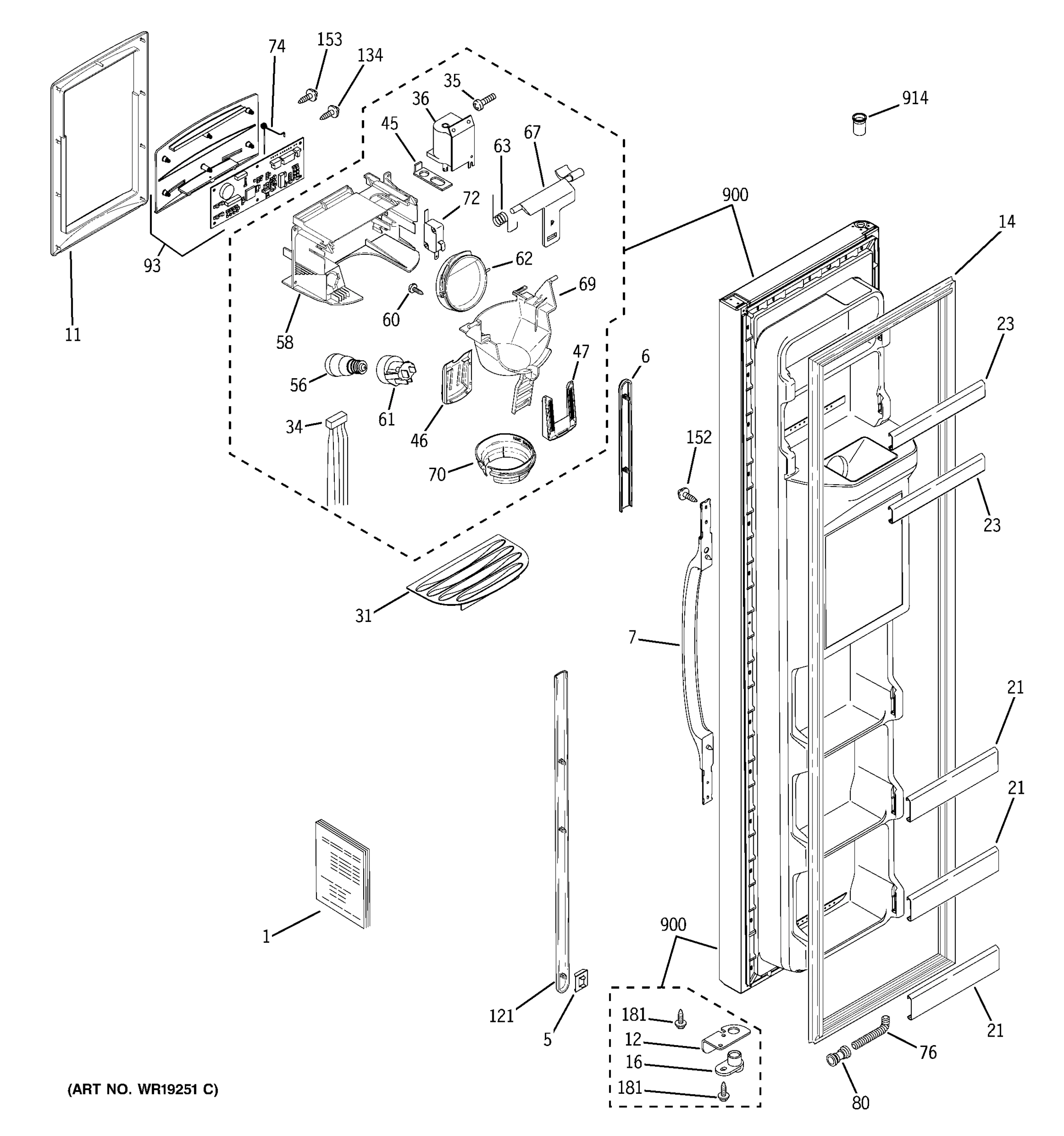 FREEZER DOOR