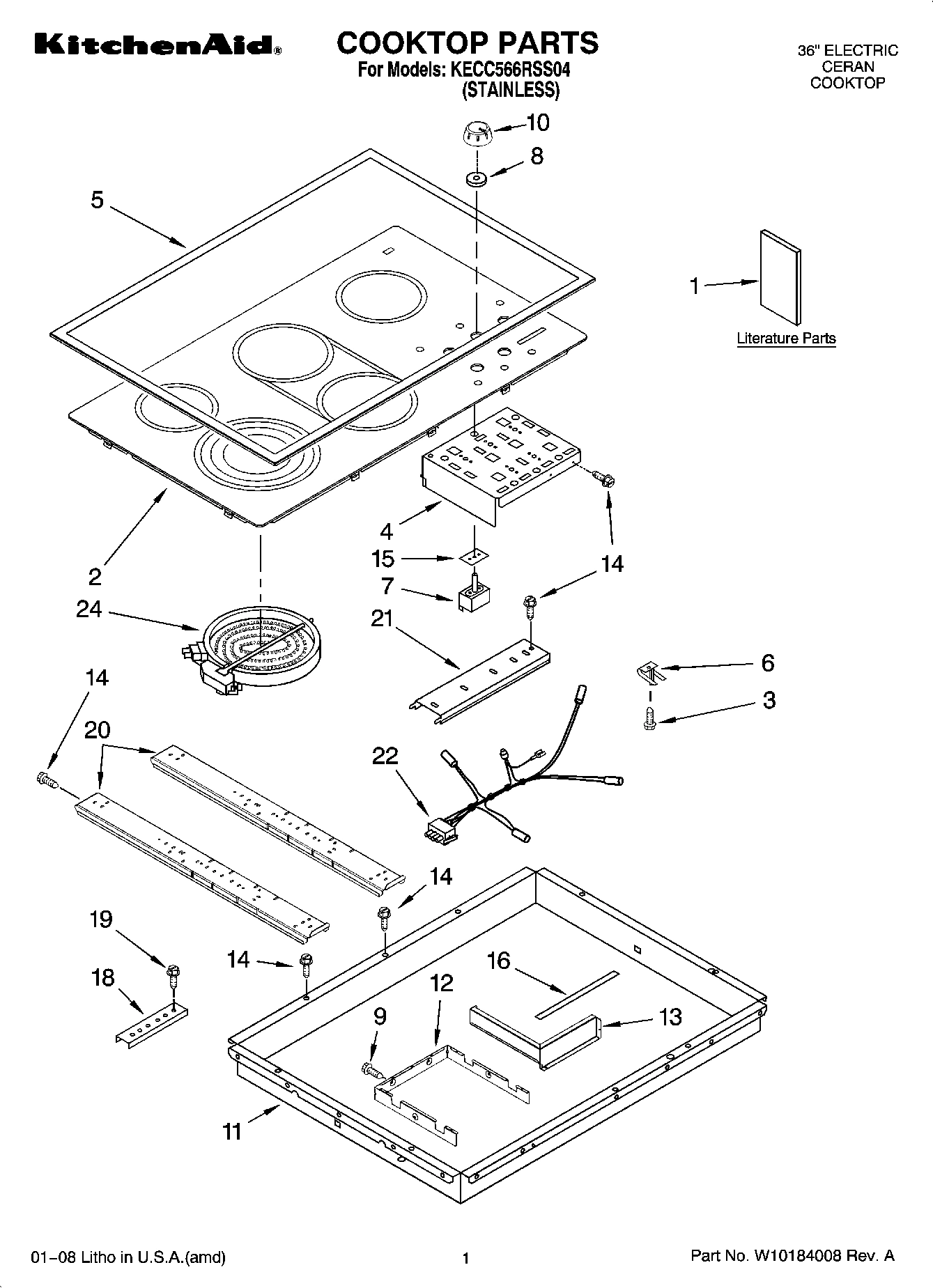01 - COOKTOP PARTS, OPTIONAL PARTS