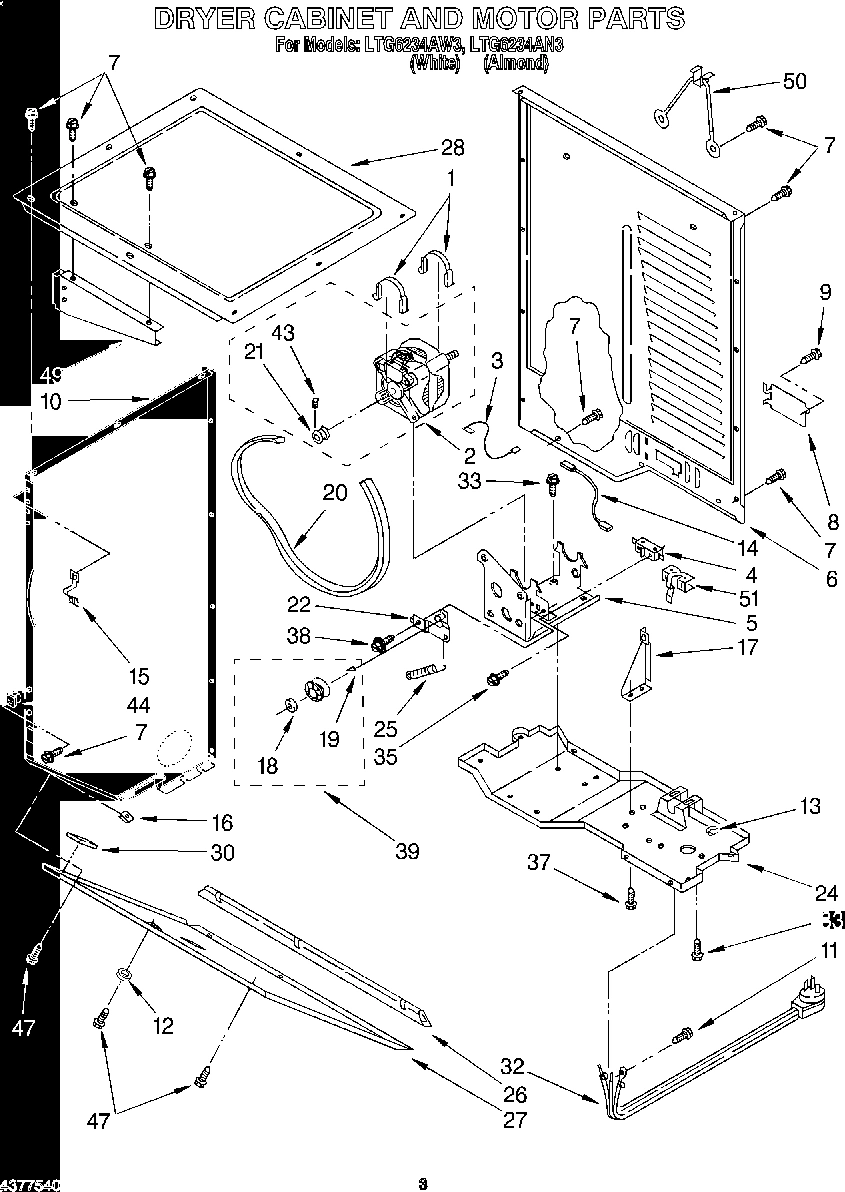 03 - DRYER CABINET AND MOTOR