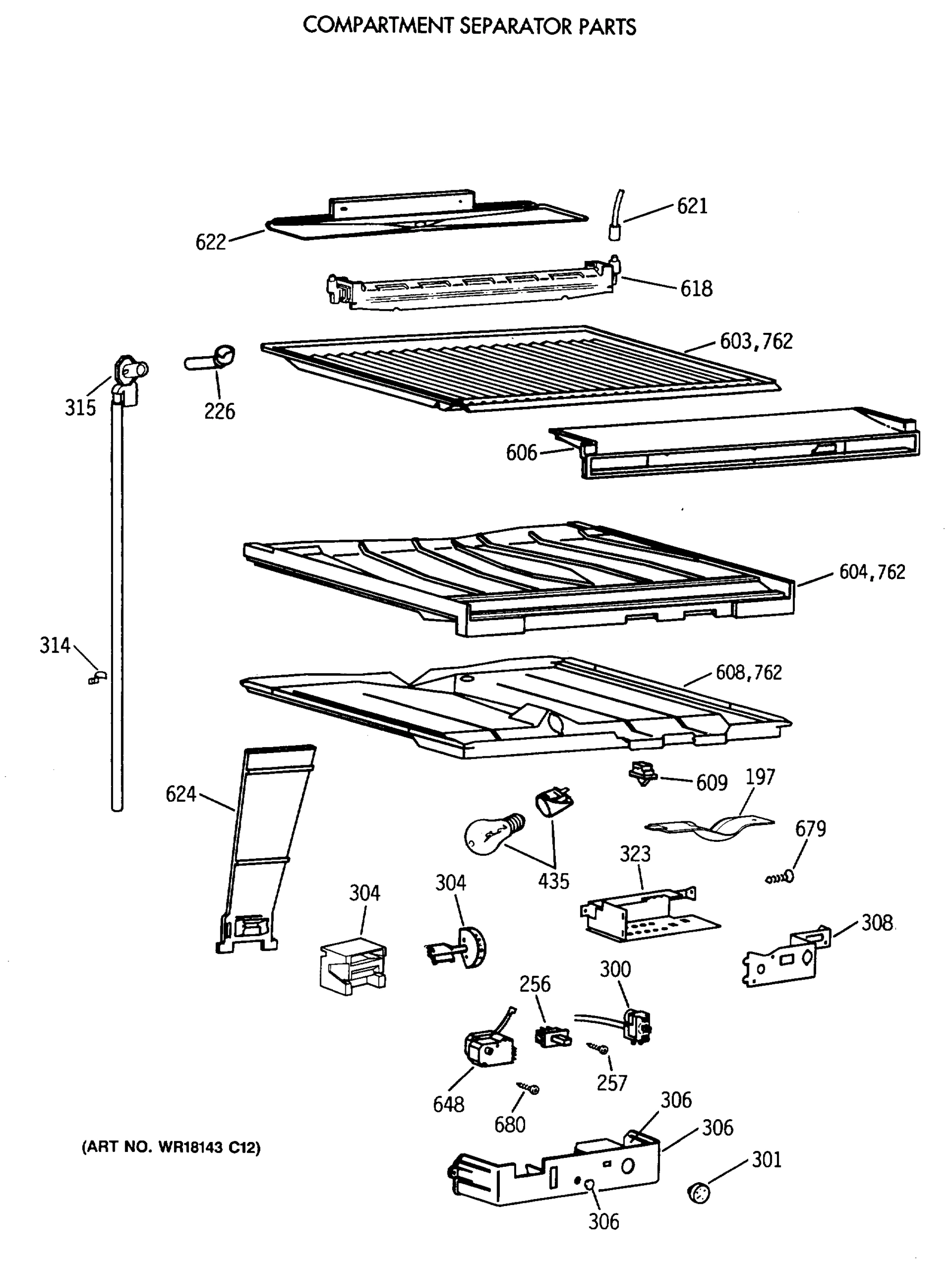 COMPARTMENT SEPARATOR PARTS