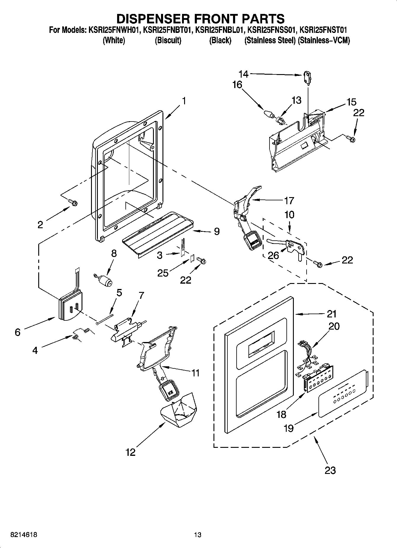 08 - DISPENSER FRONT PARTS