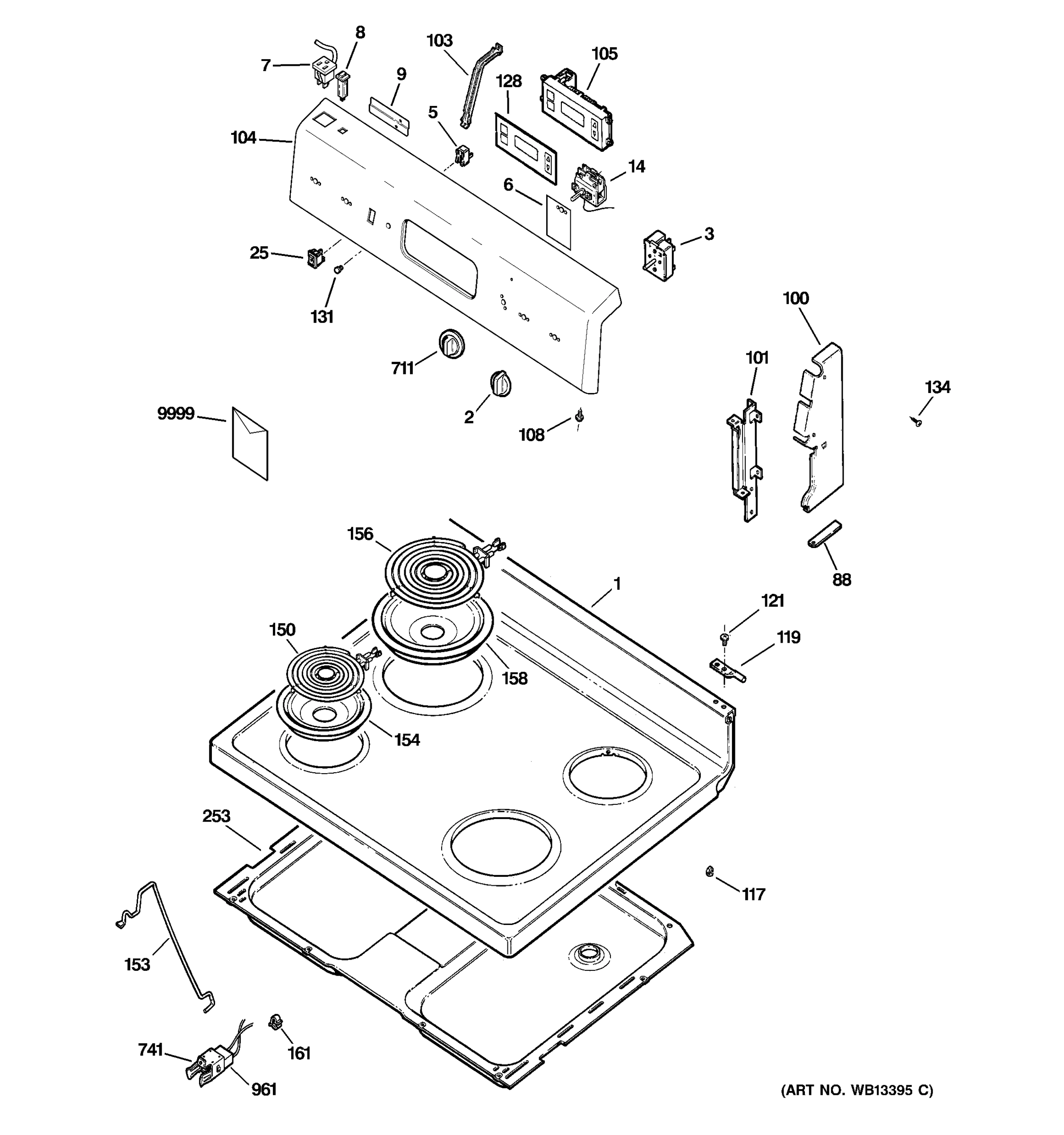 CONTROL PANEL & COOKTOP