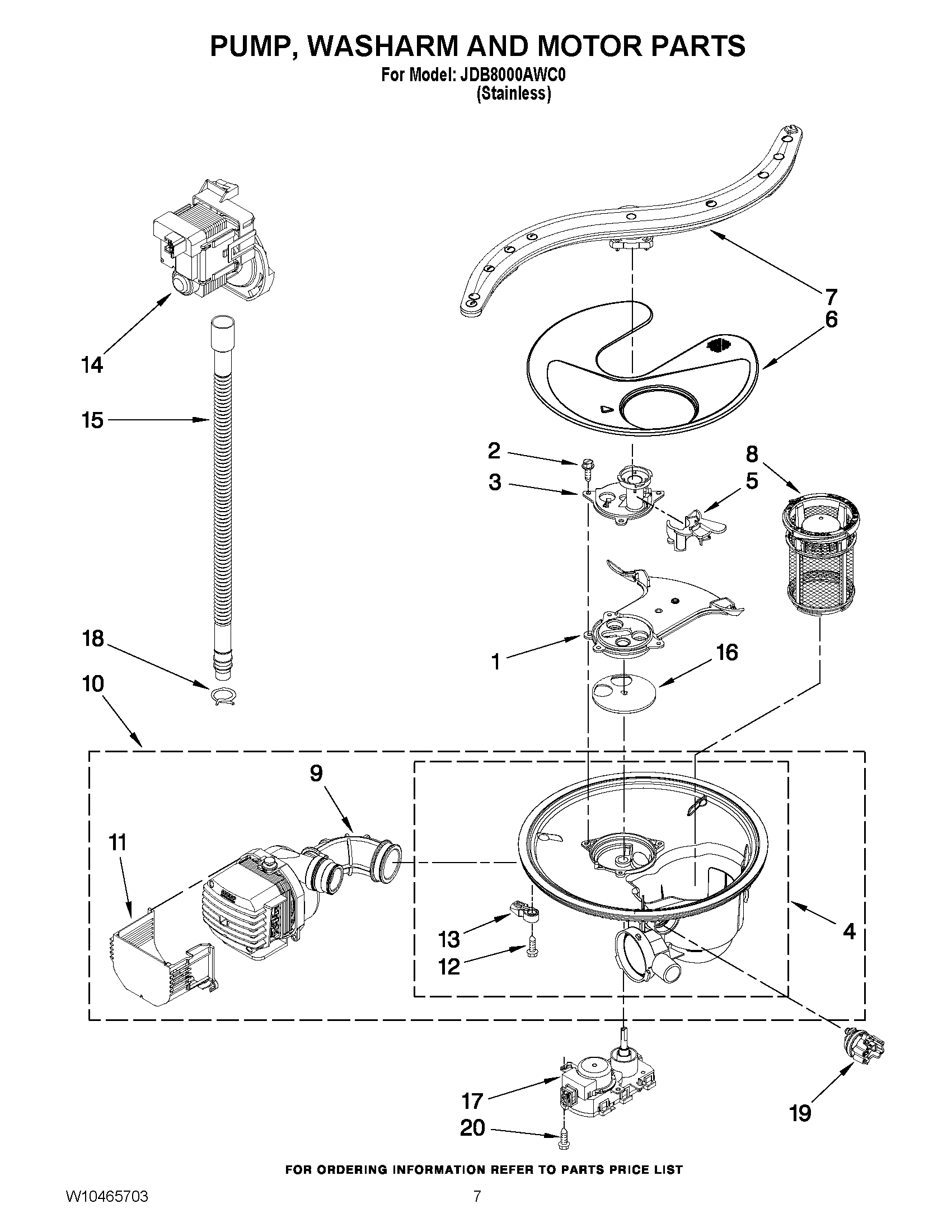 06 - PUMP, WASHARM AND MOTOR PARTS