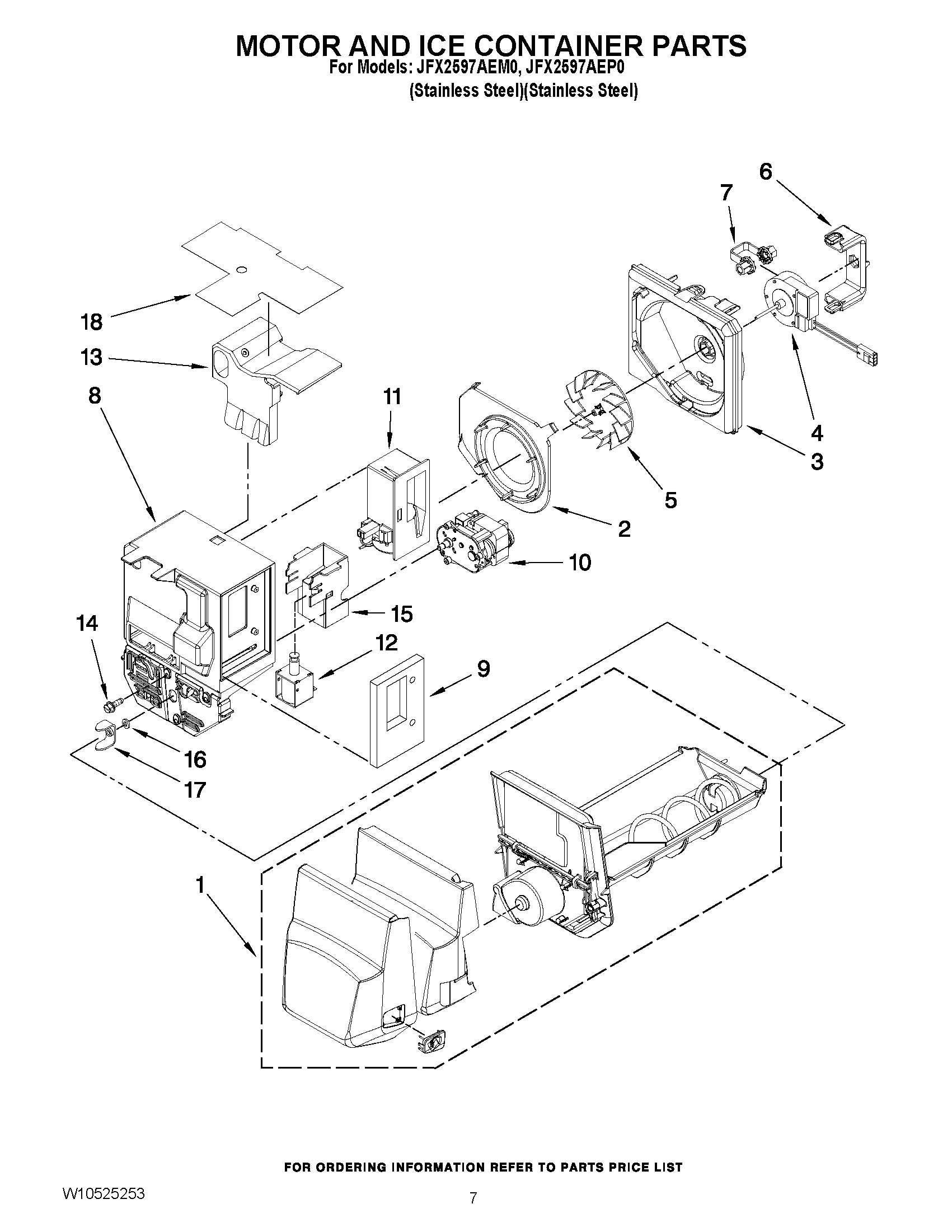 04 - MOTOR AND ICE CONTAINER PARTS