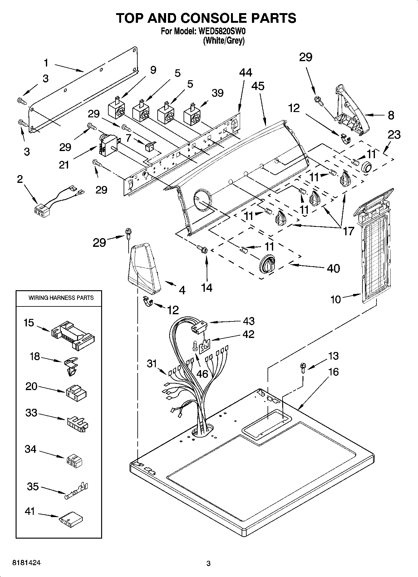 02 - TOP AND CONSOLE PARTS