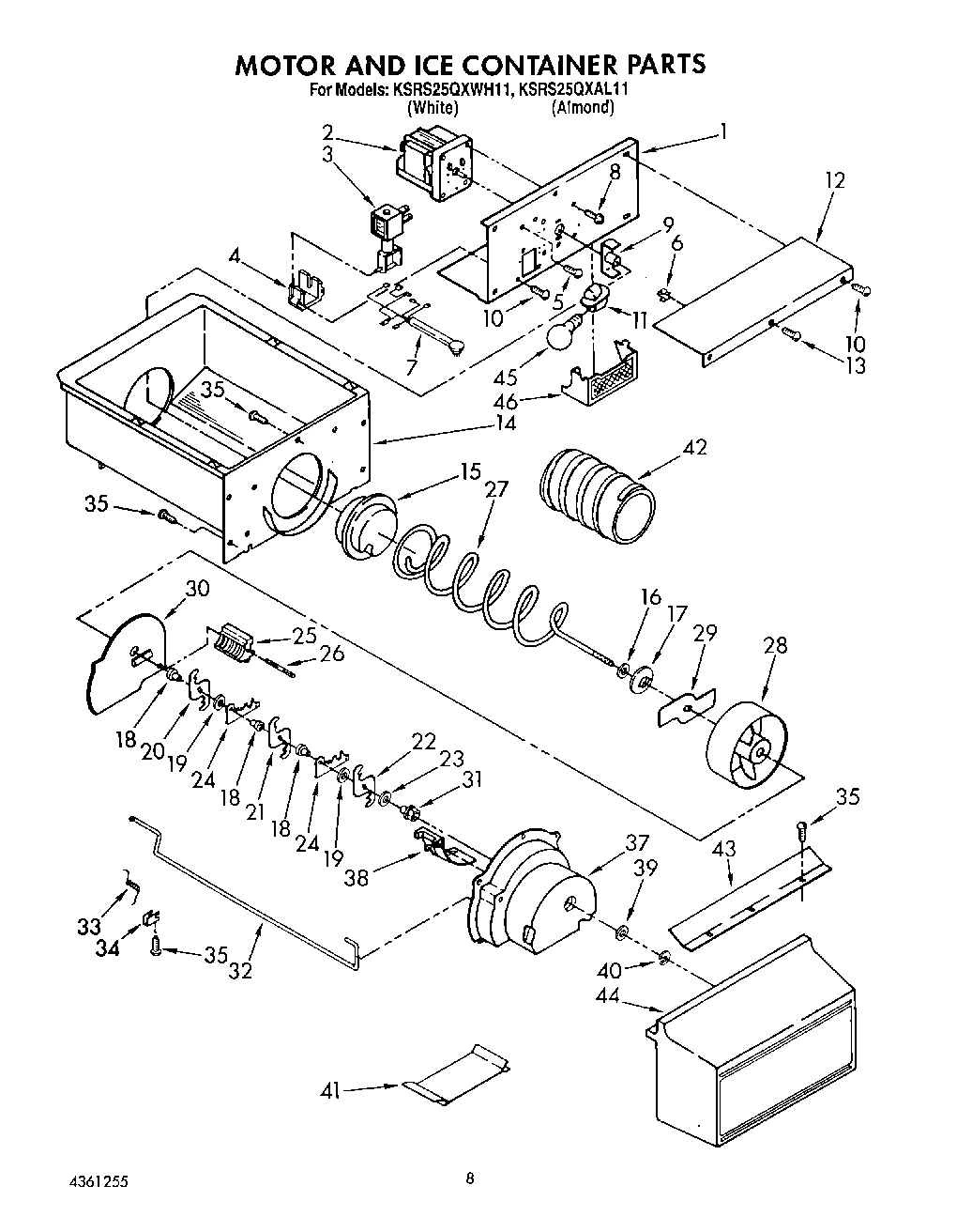 07 - MOTOR AND ICE CONTAINER, LIT/OPTIONAL