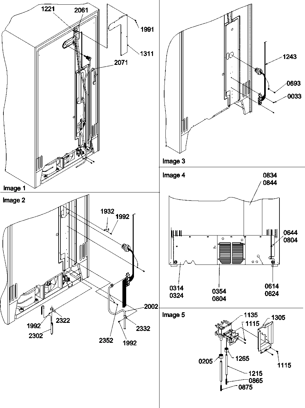 01 - Cabinet Back & Water Valve