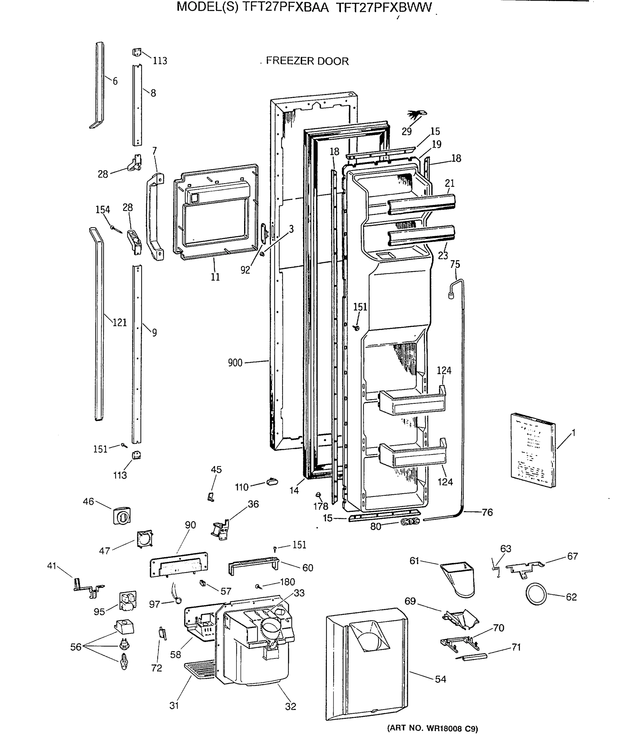 FREEZER DOOR