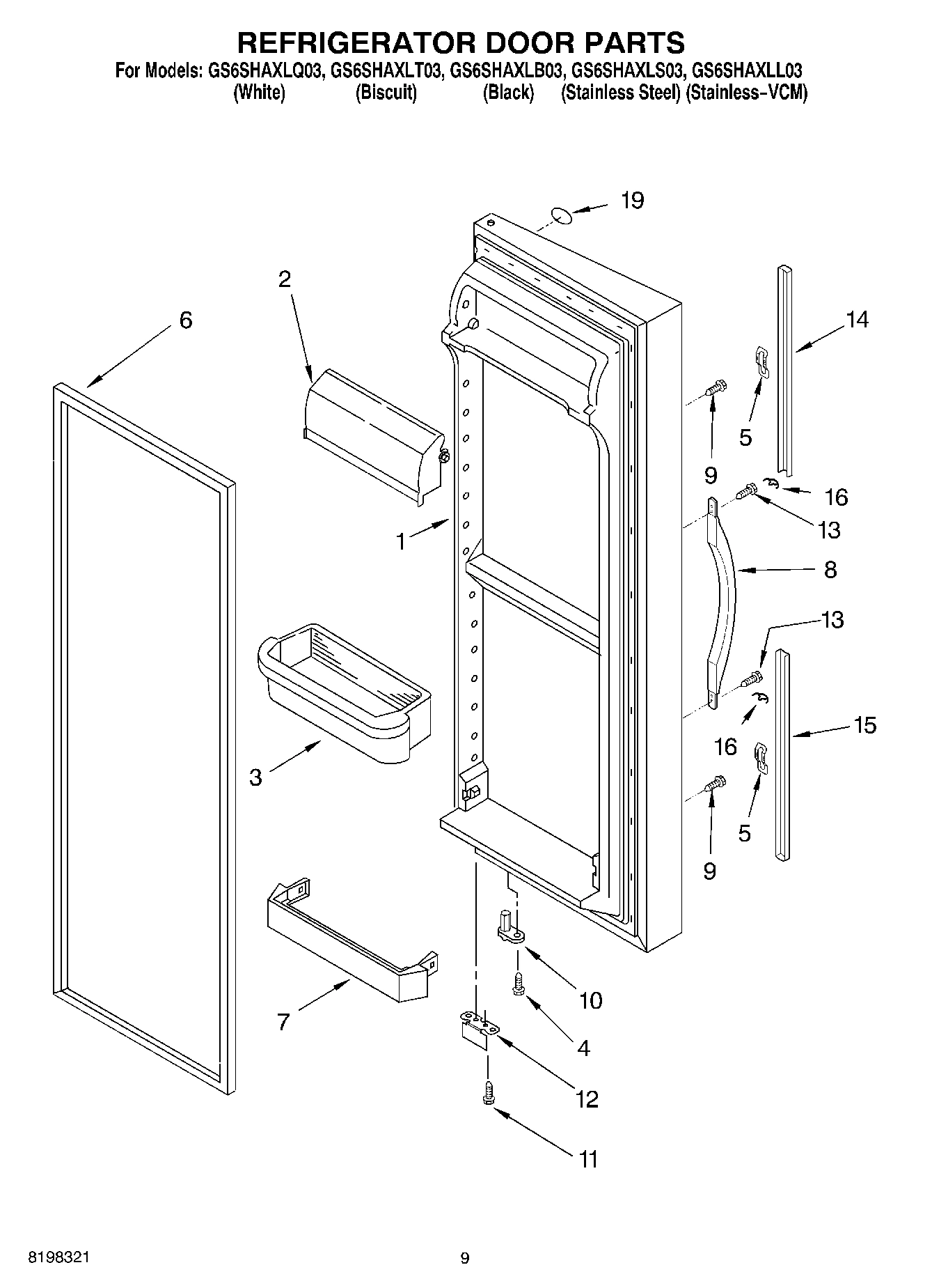 06 - REFRIGERATOR DOOR PARTS