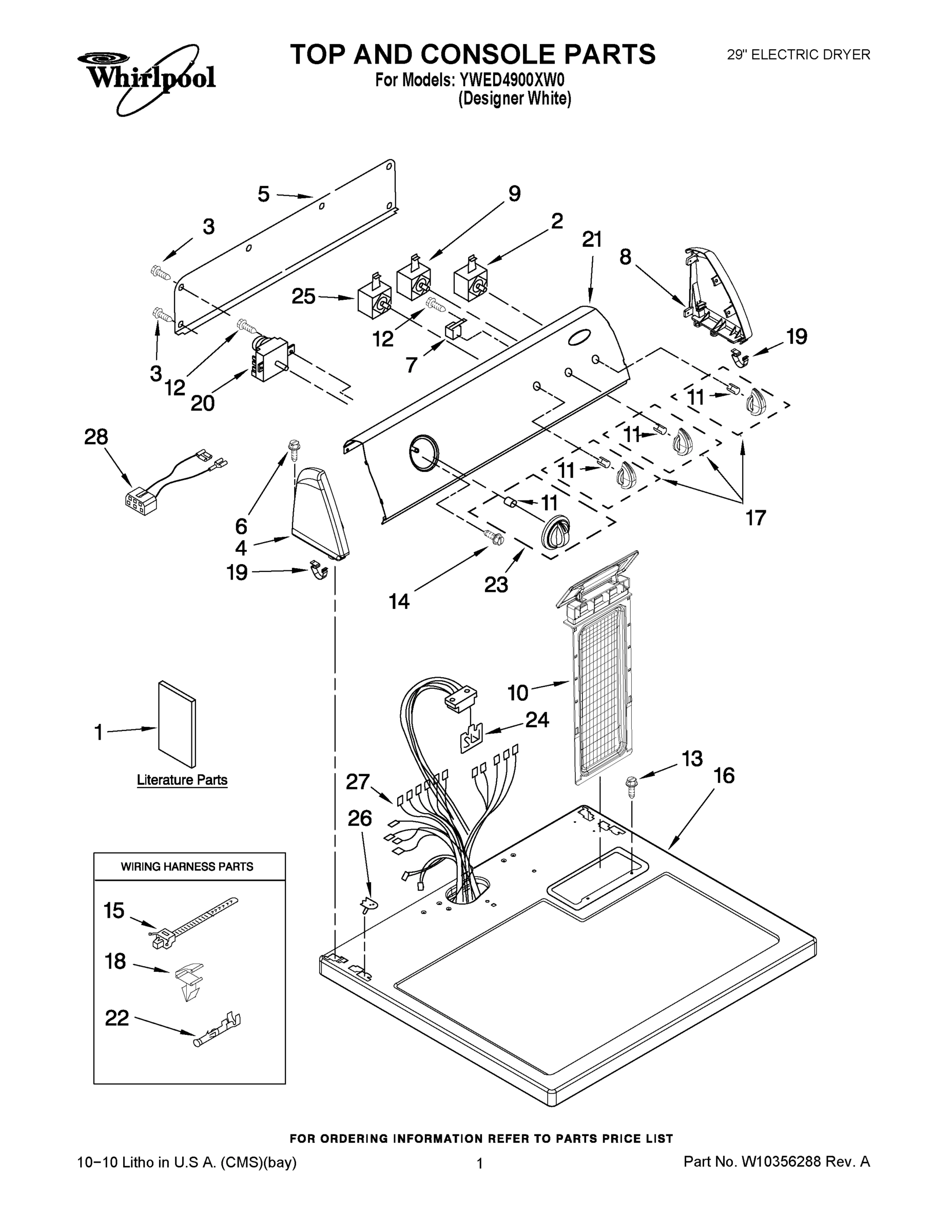 01 - TOP AND CONSOLE PARTS