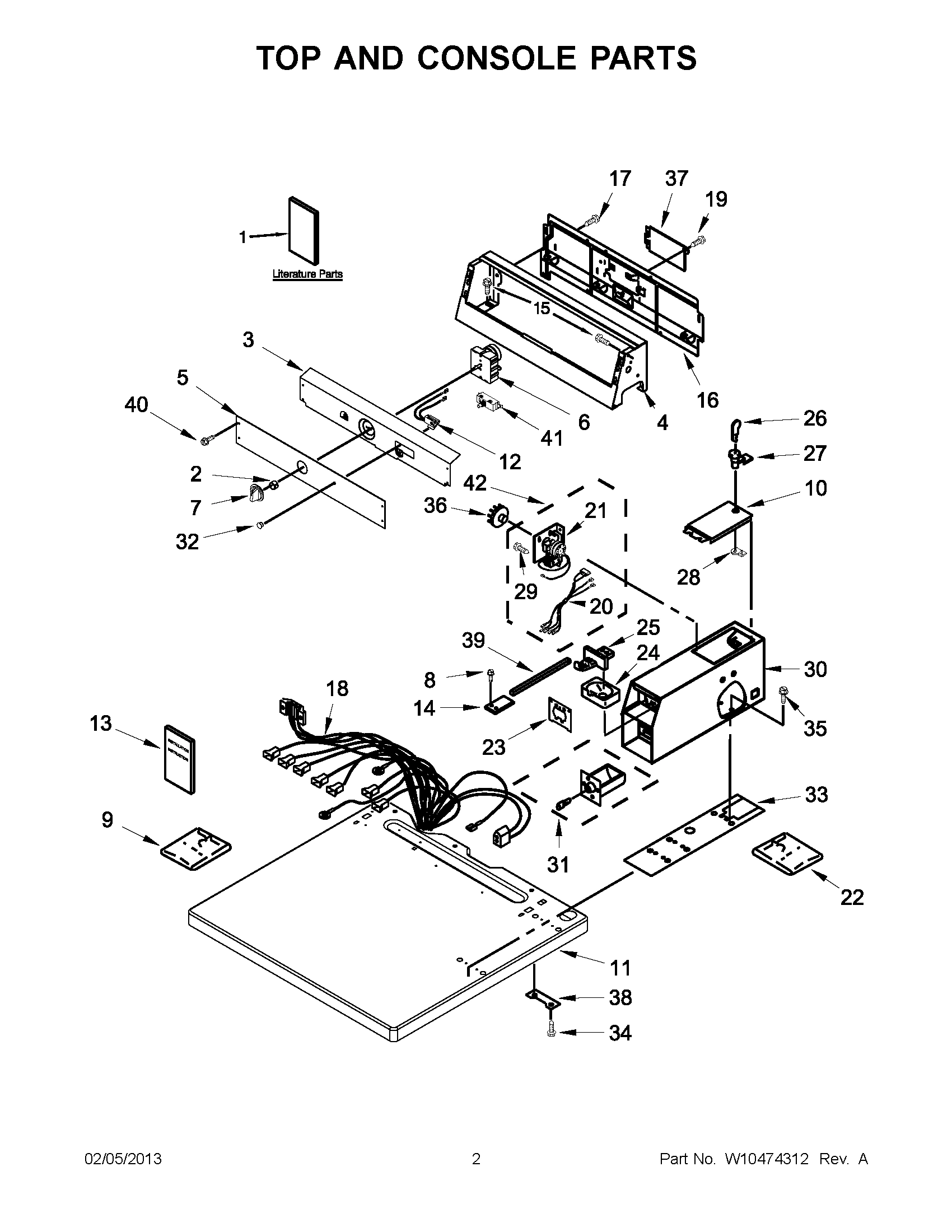 01 - TOP AND CONSOLE PARTS