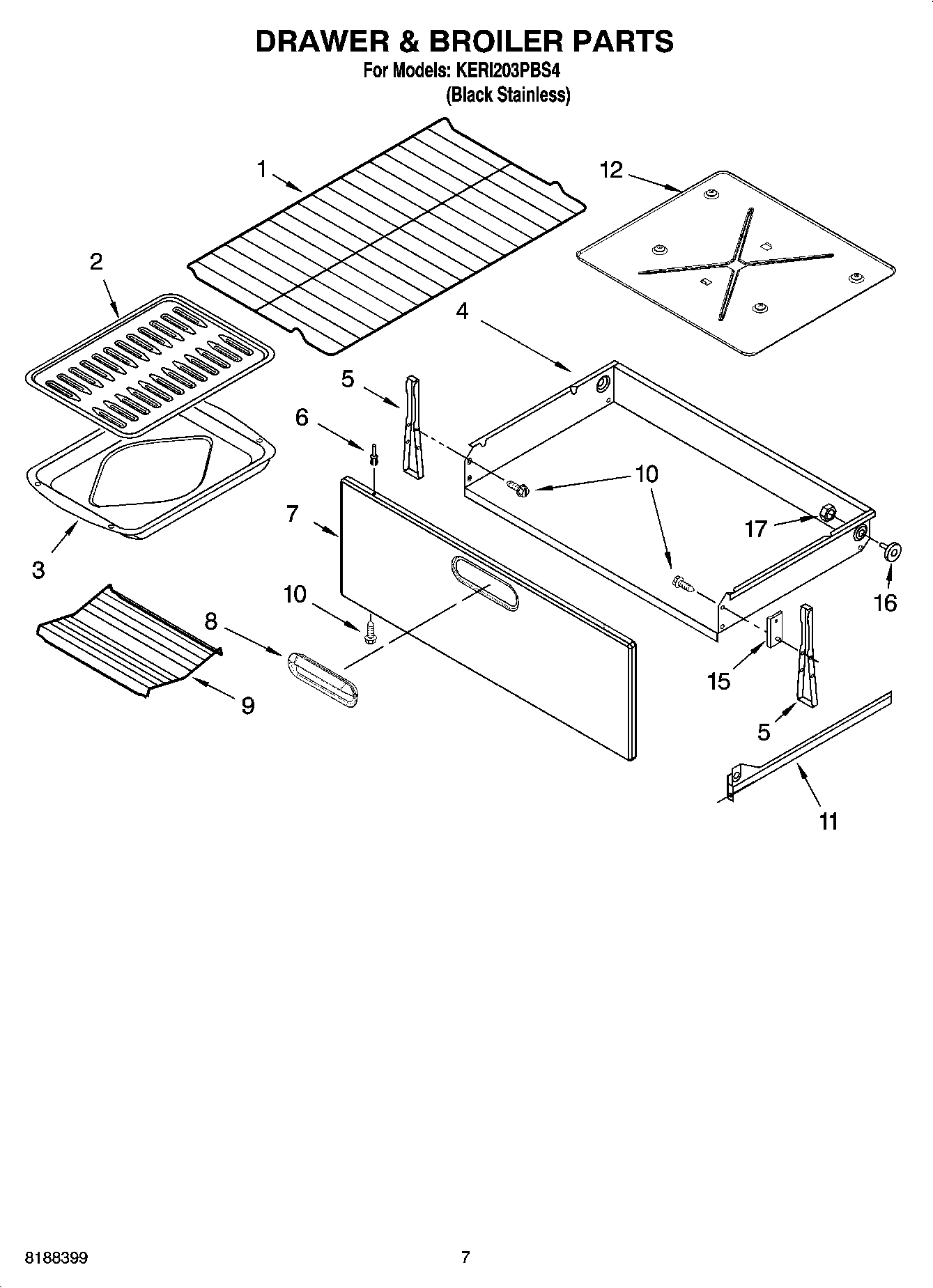 05 - DRAWER & BROILER PARTS, OPTIONAL PARTS