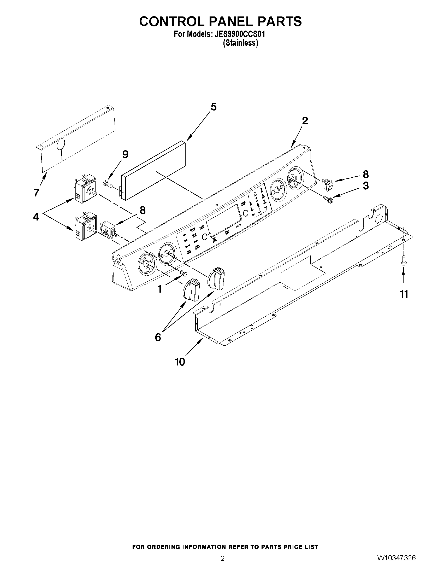 02 - CONTROL PANEL PARTS