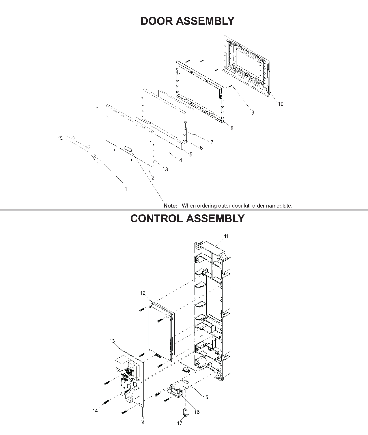 Door Assembly / Control Assembly