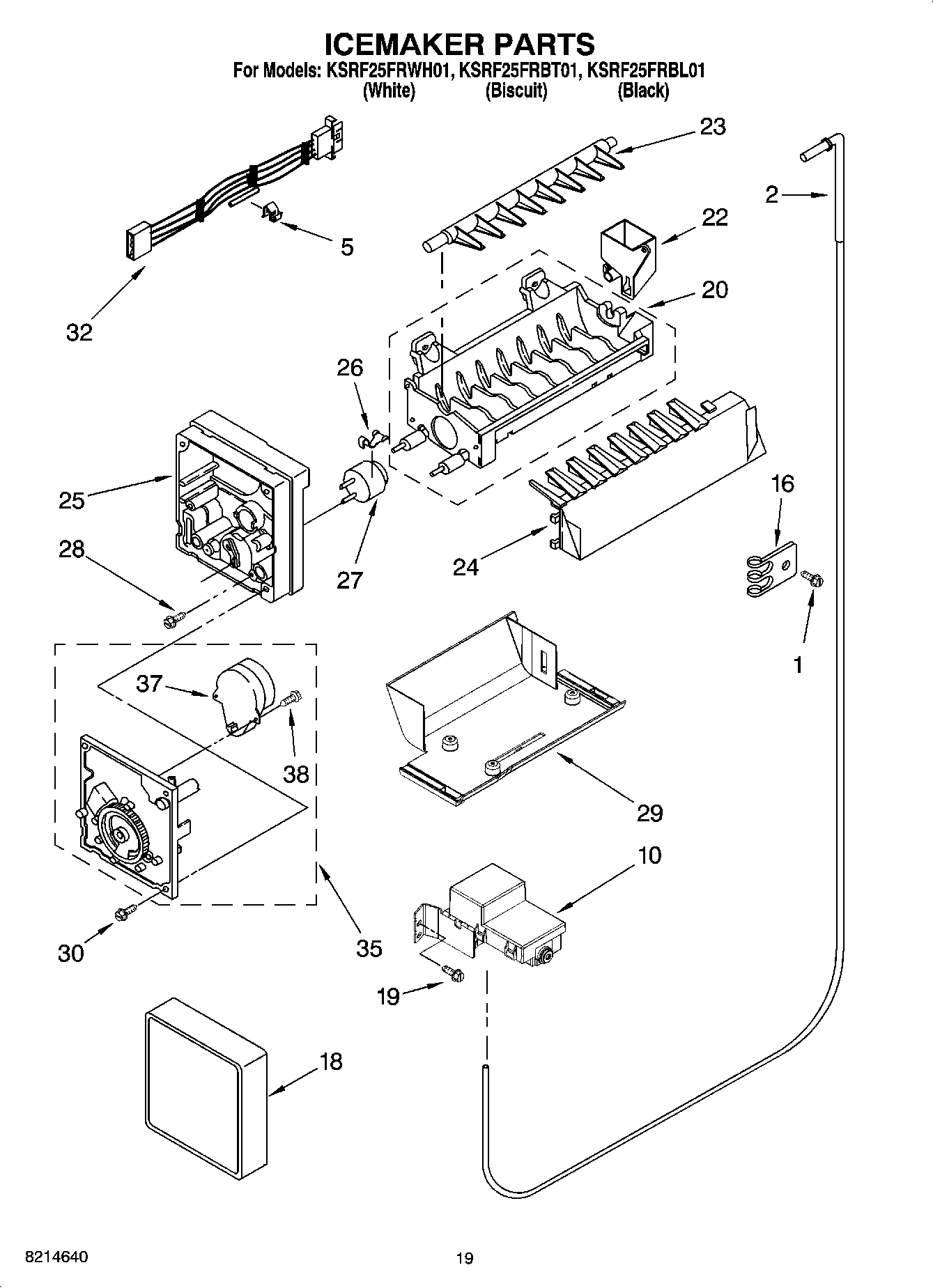 12 - ICEMAKER PARTS, OPTIONAL PARTS