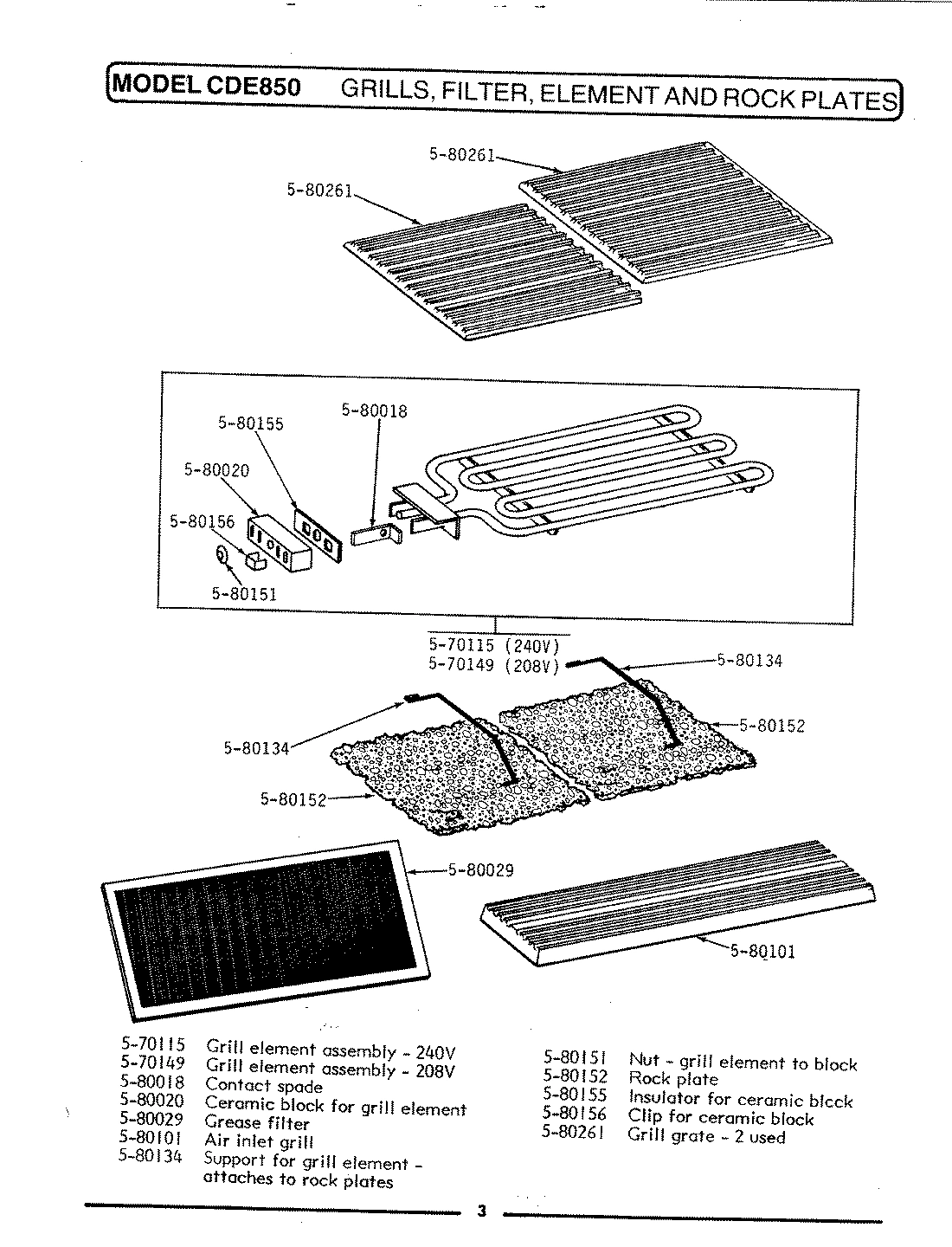14 - GRILL, FILTER, ELEMENT & ROCK PLATE