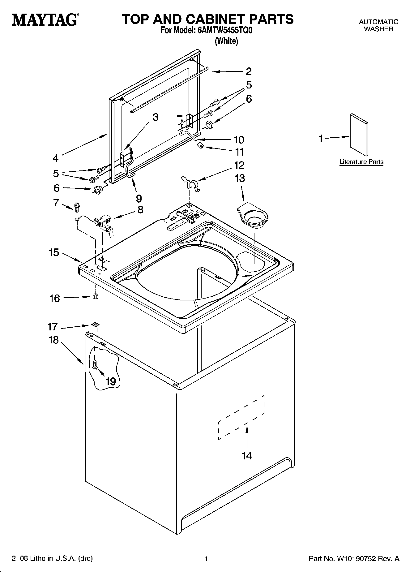 01 - TOP AND CABINET PARTS