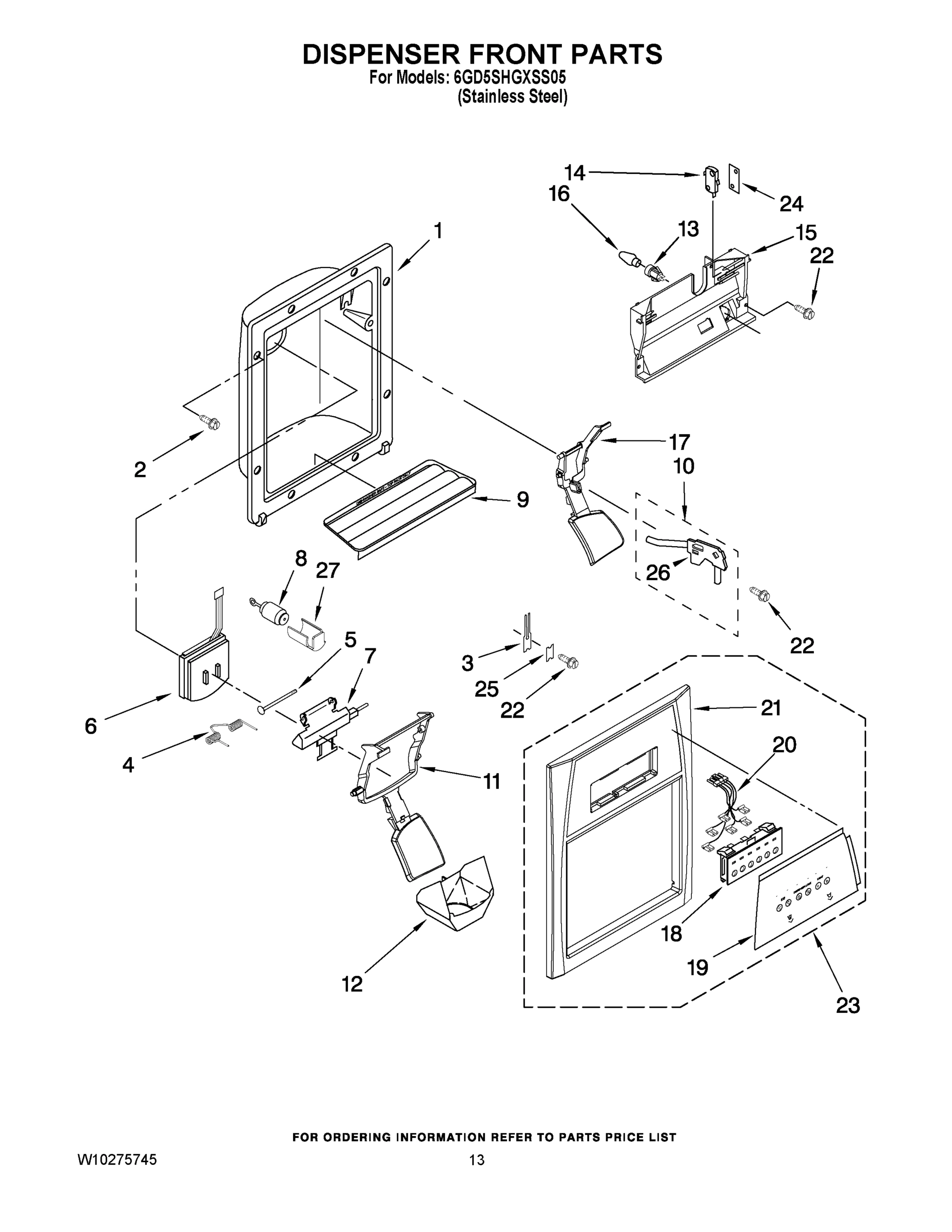 08 - DISPENSER FRONT PARTS