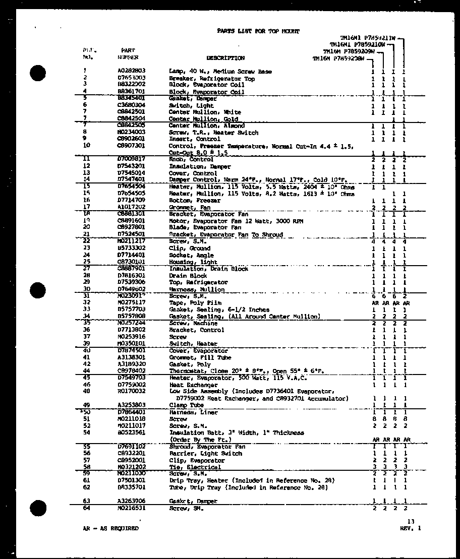 06 - REF FZ FUNCTIONAL PARTS