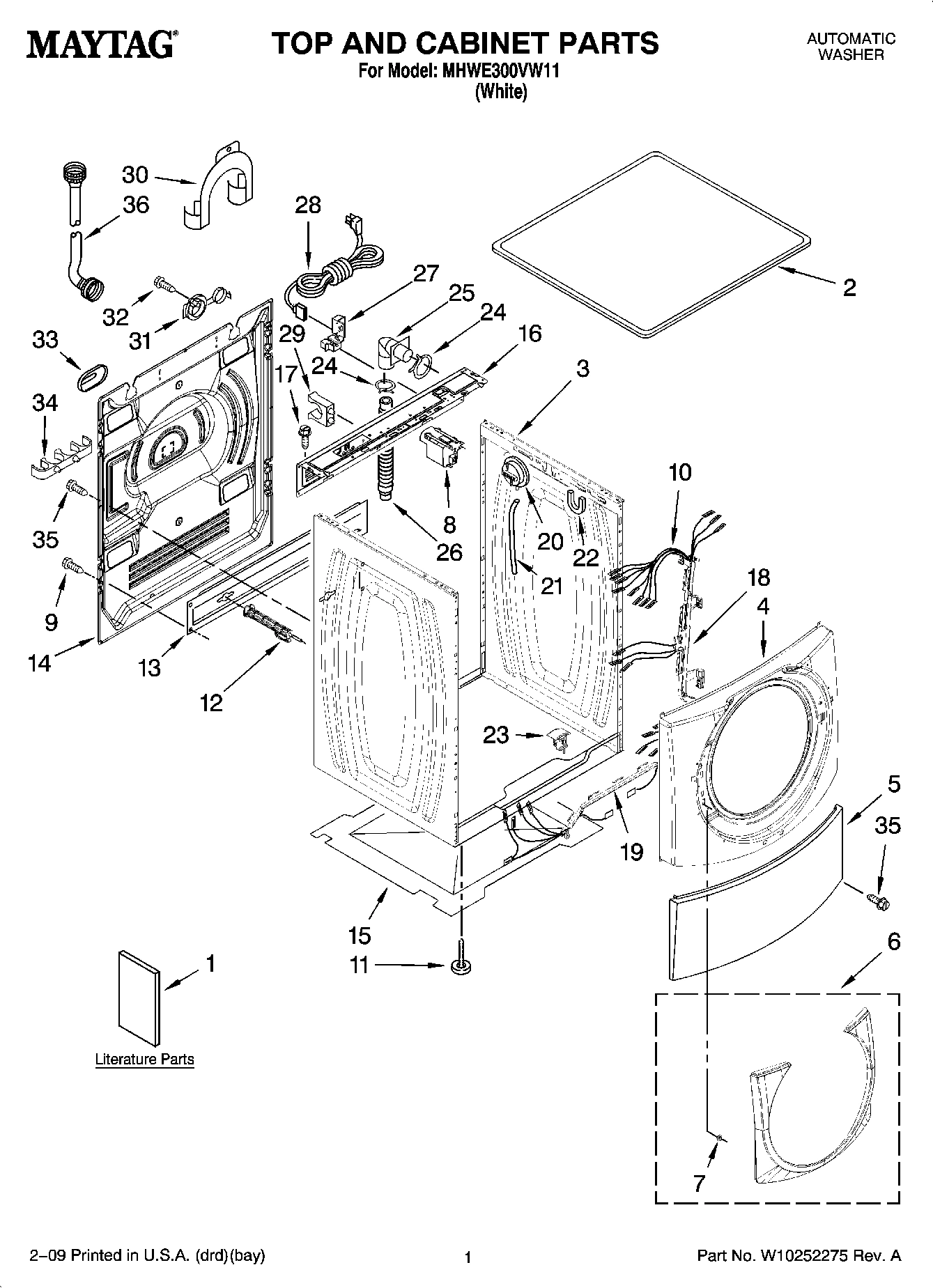 01 - TOP AND CABINET PARTS