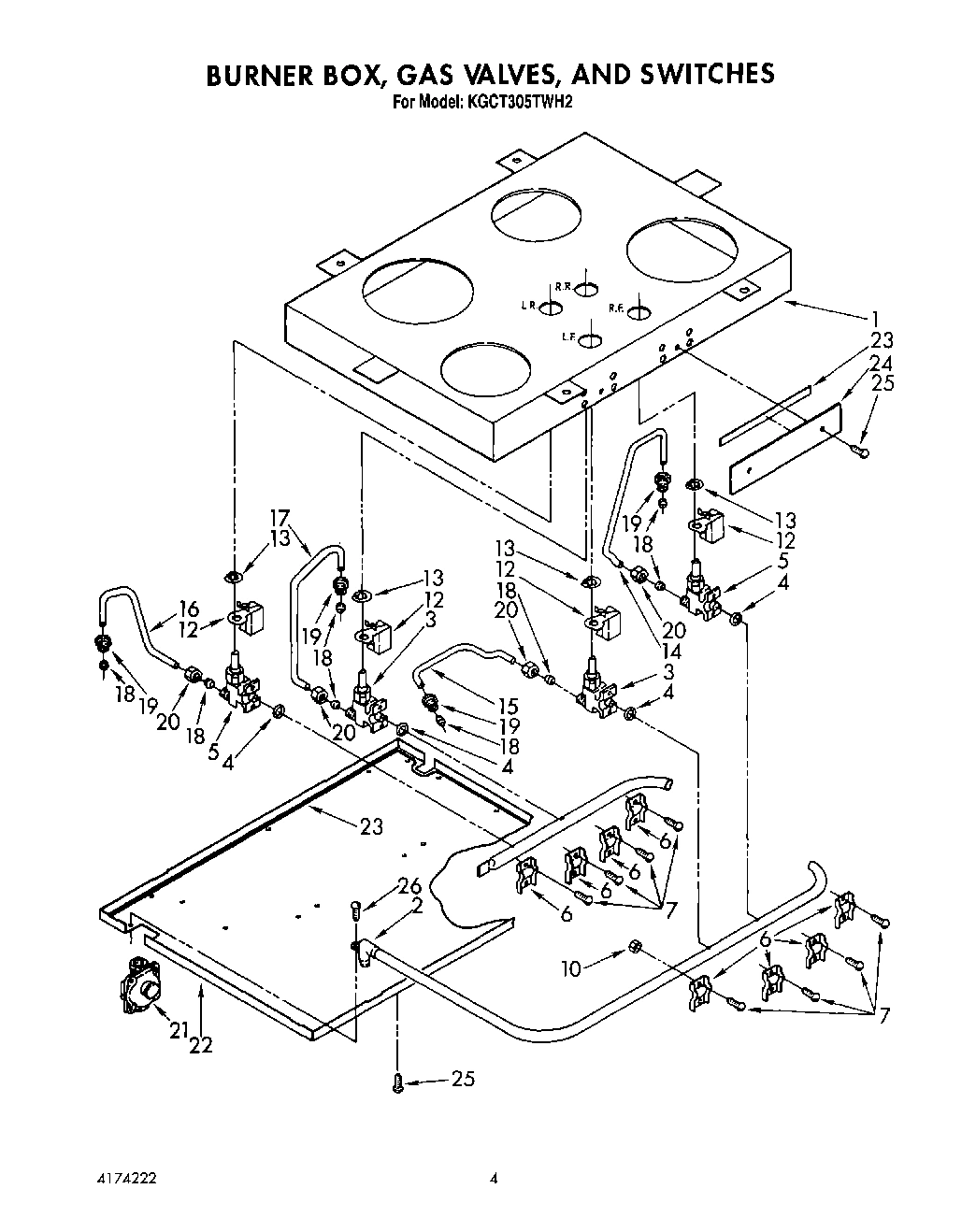03 - BURNER BOX, GAS VALVES, AND SWITCHES