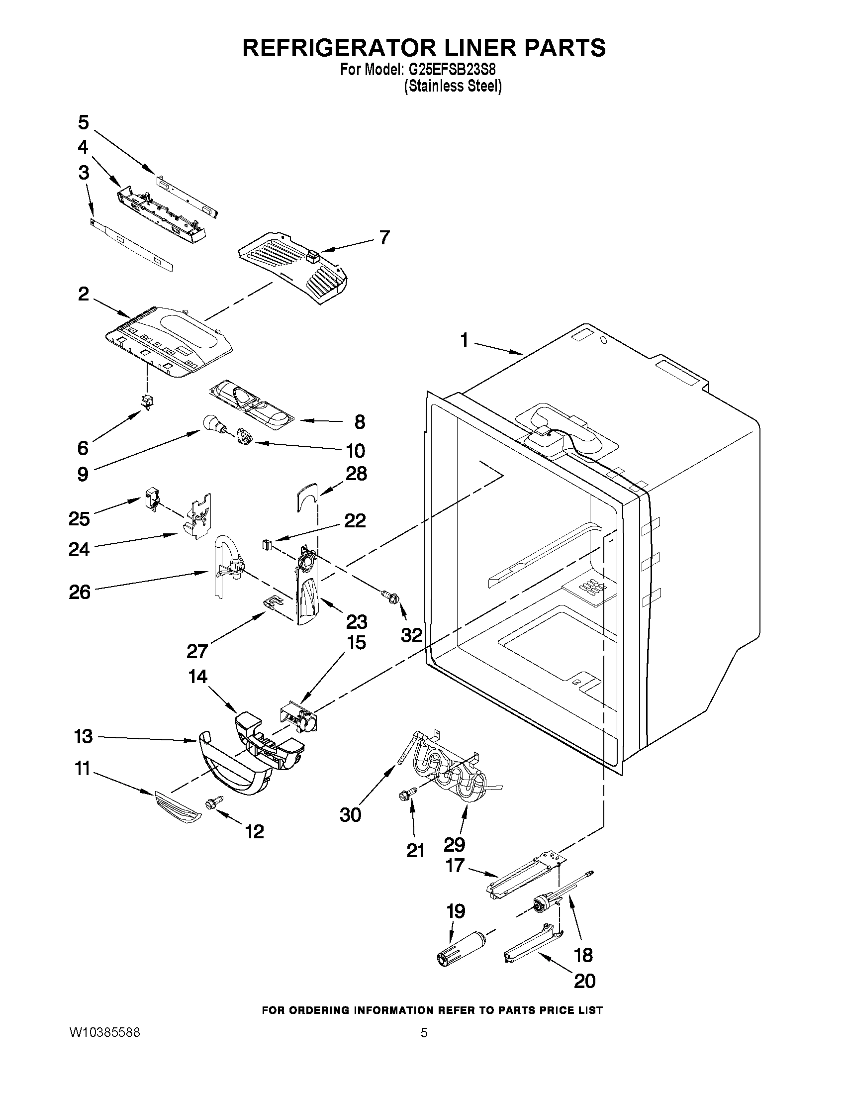 03 - REFRIGERATOR LINER PARTS