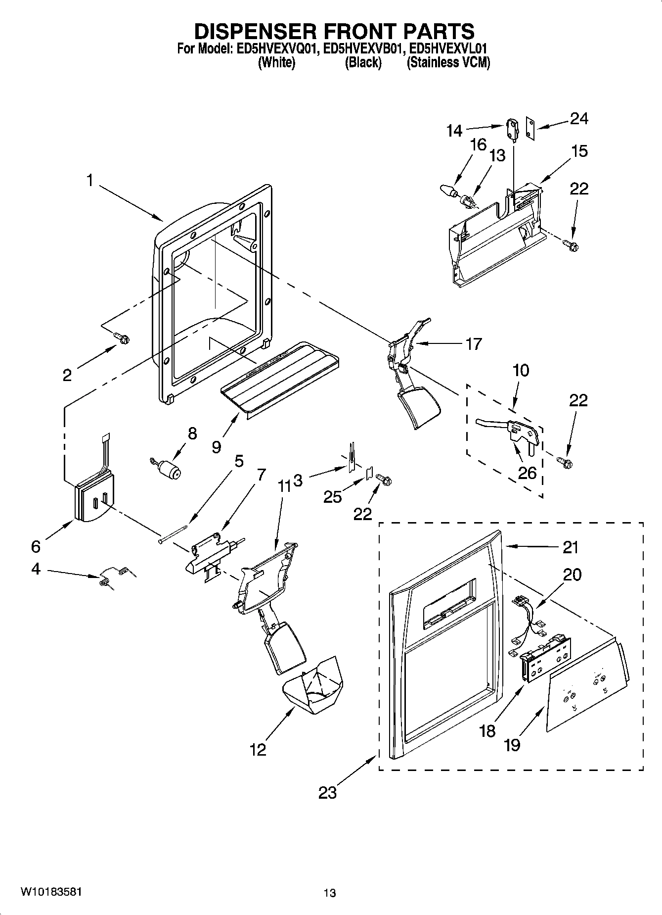 08 - DISPENSER FRONT PARTS