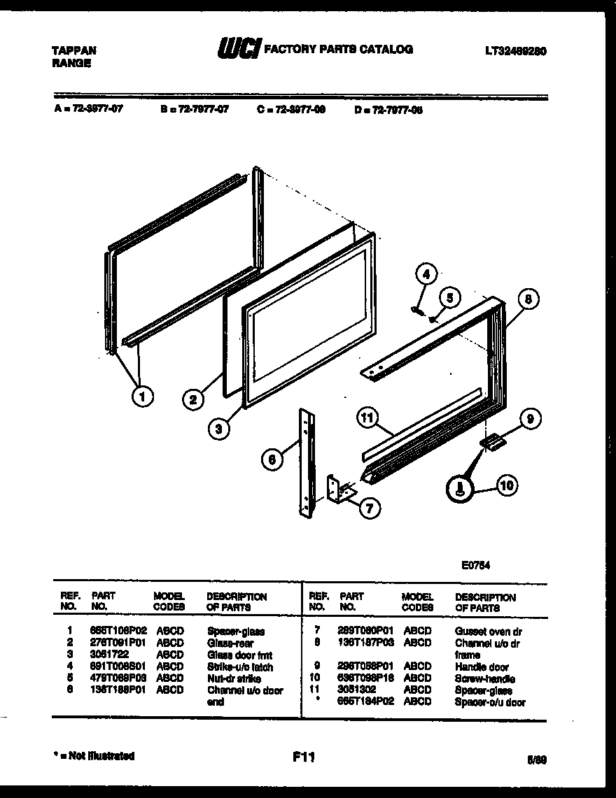 09 - UPPER OVEN DOOR PARTS