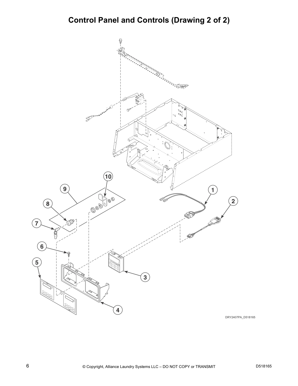Control Panel and Controls (Drawing 2 of 2)