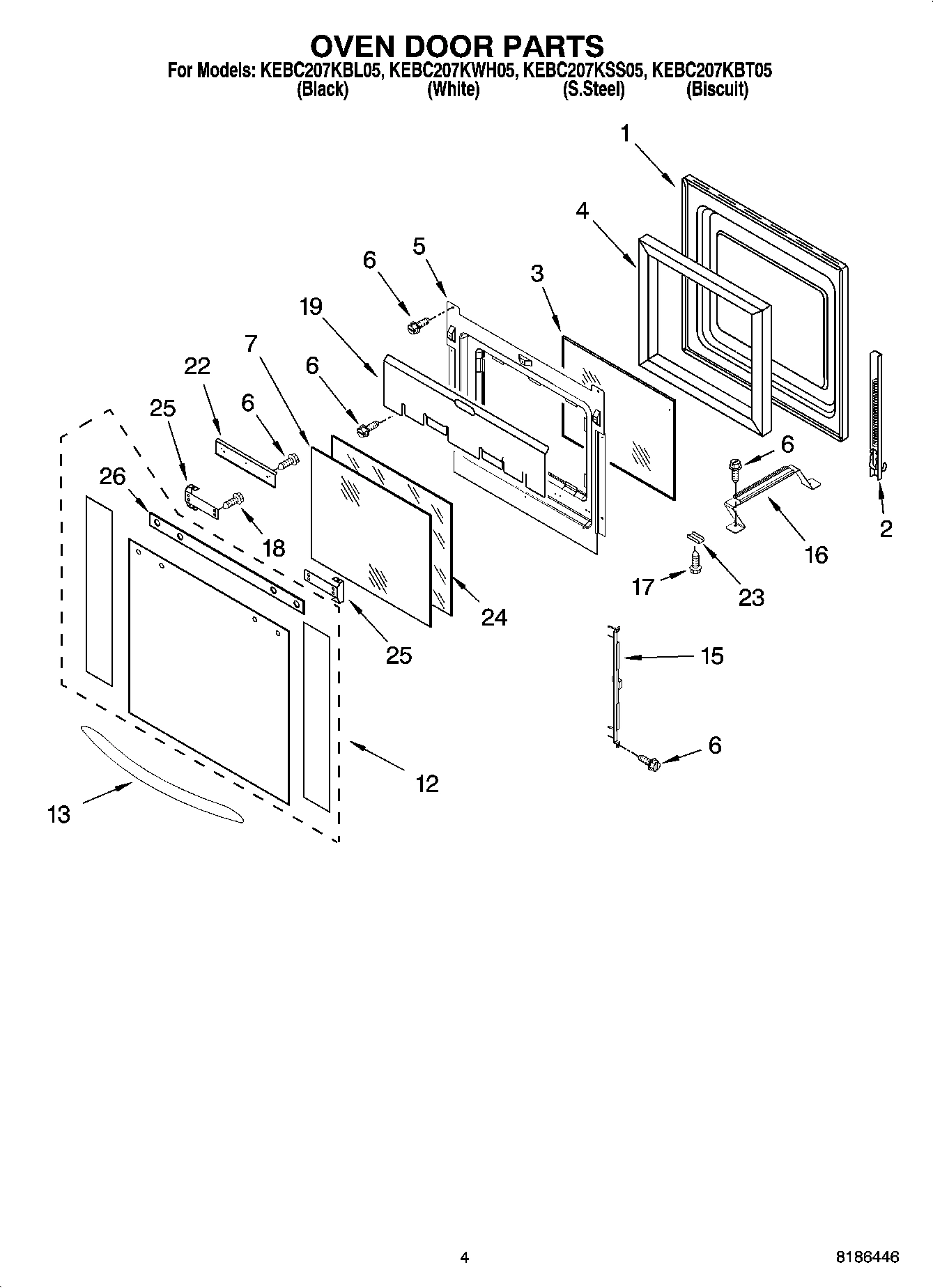03 - OVEN DOOR PARTS
