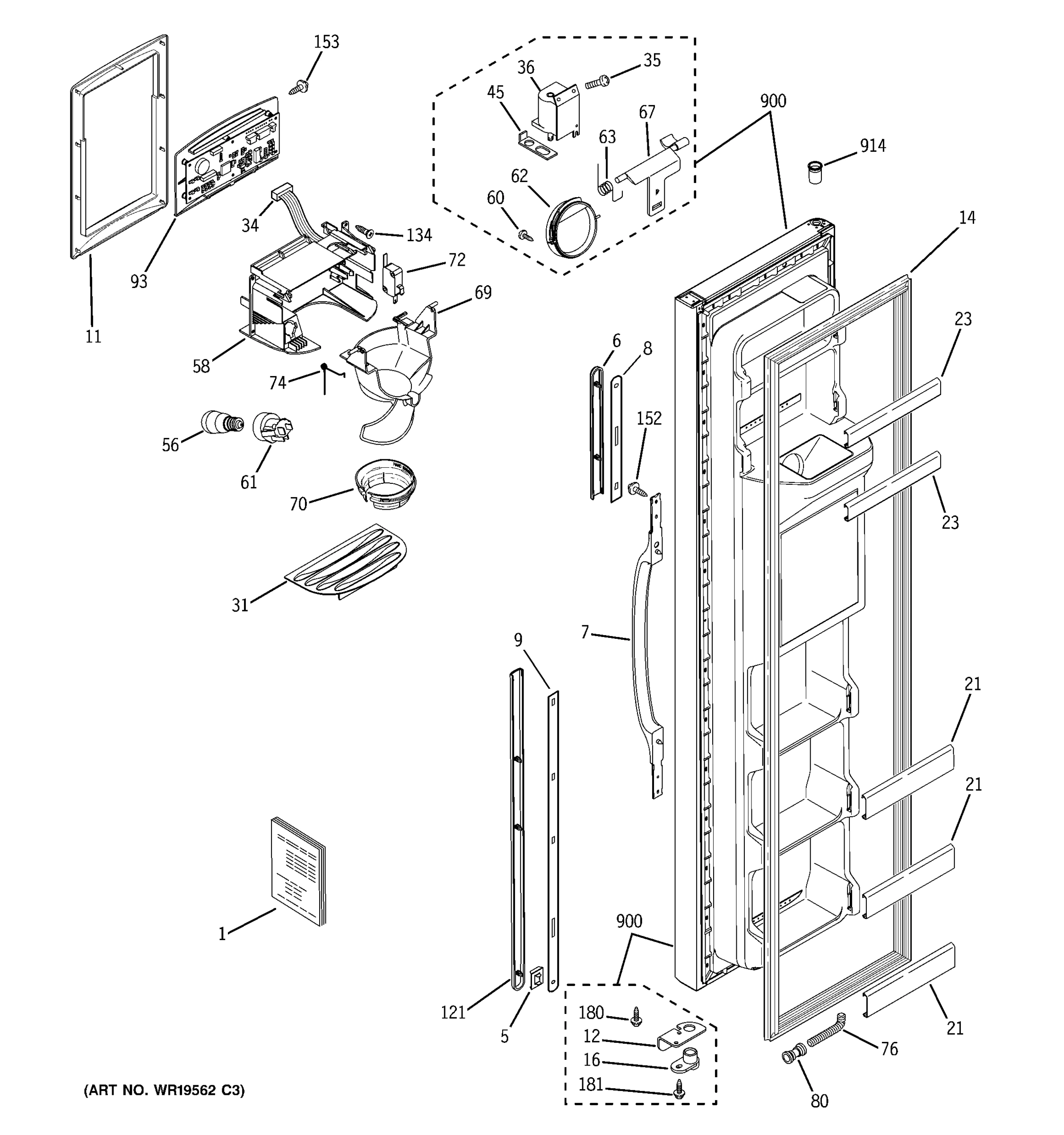 FREEZER DOOR