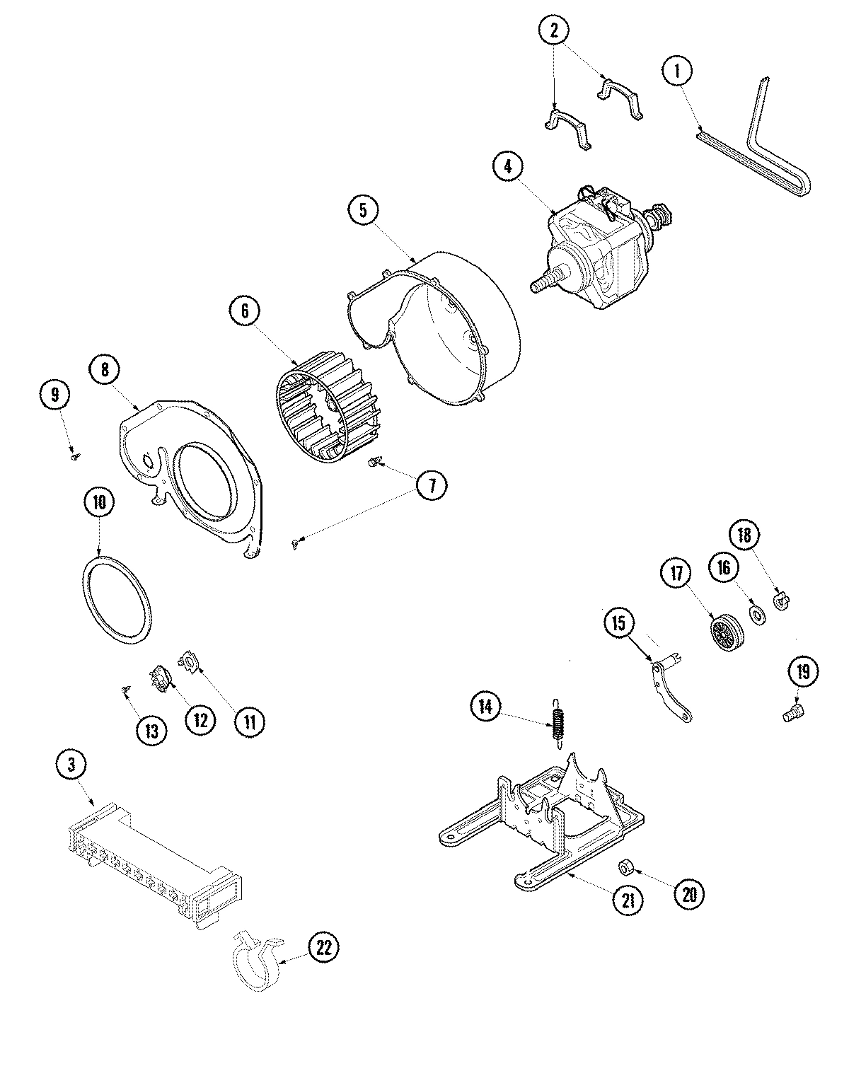 06 - MOTOR & FAN ASSEMBLY