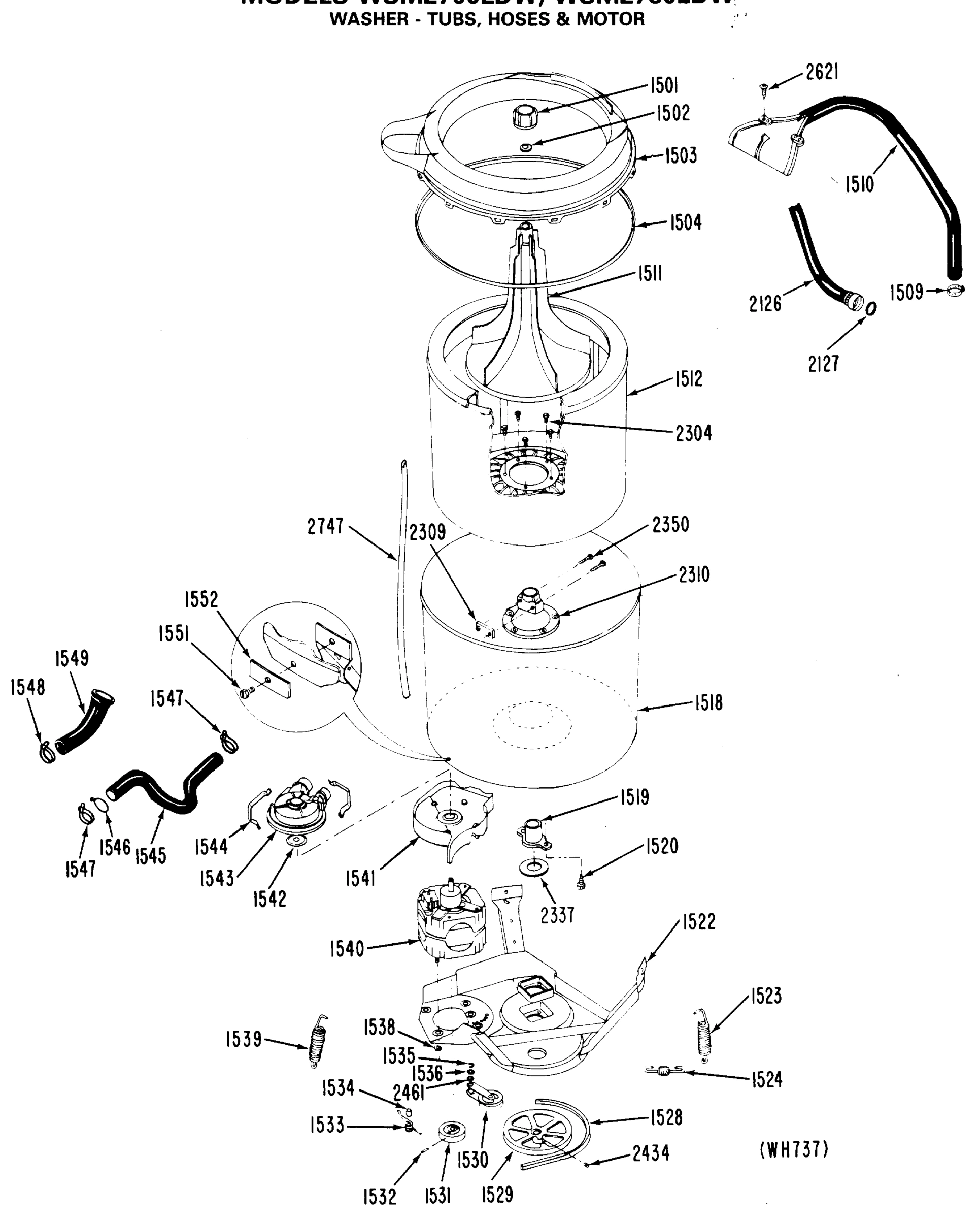 WASHER - TUBS, HOSES & MOTOR