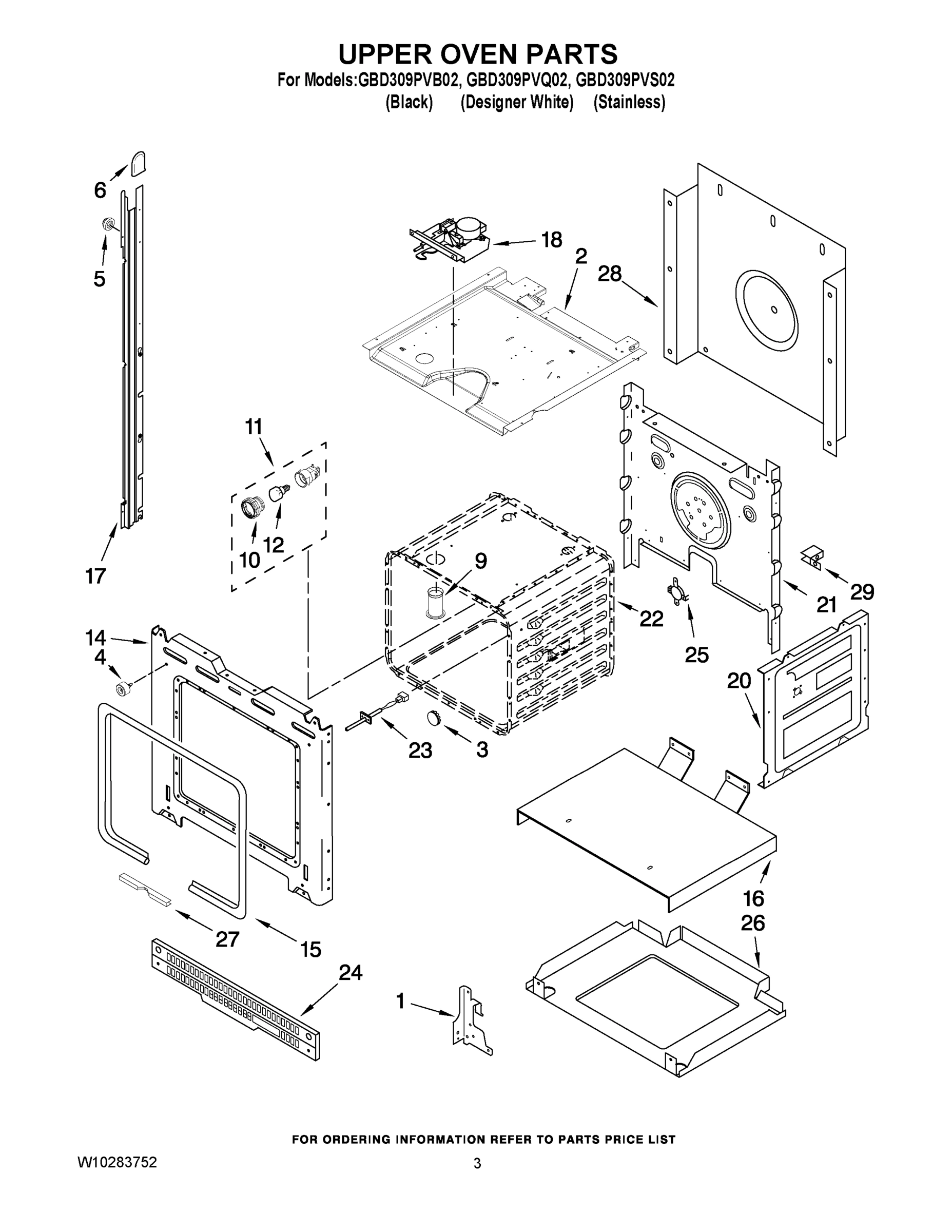 02 - UPPER OVEN PARTS