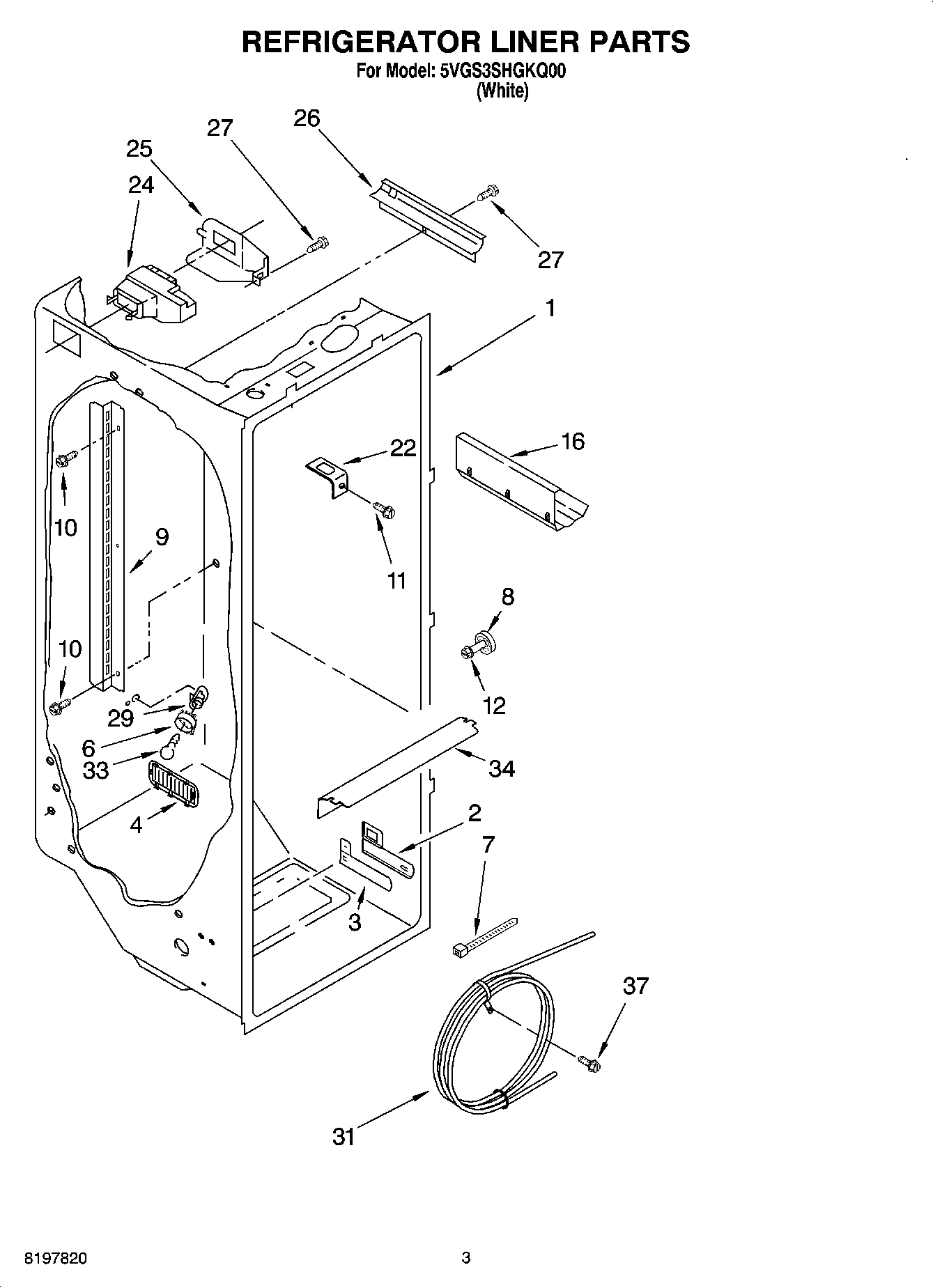 02 - REFRIGERATOR LINER PARTS