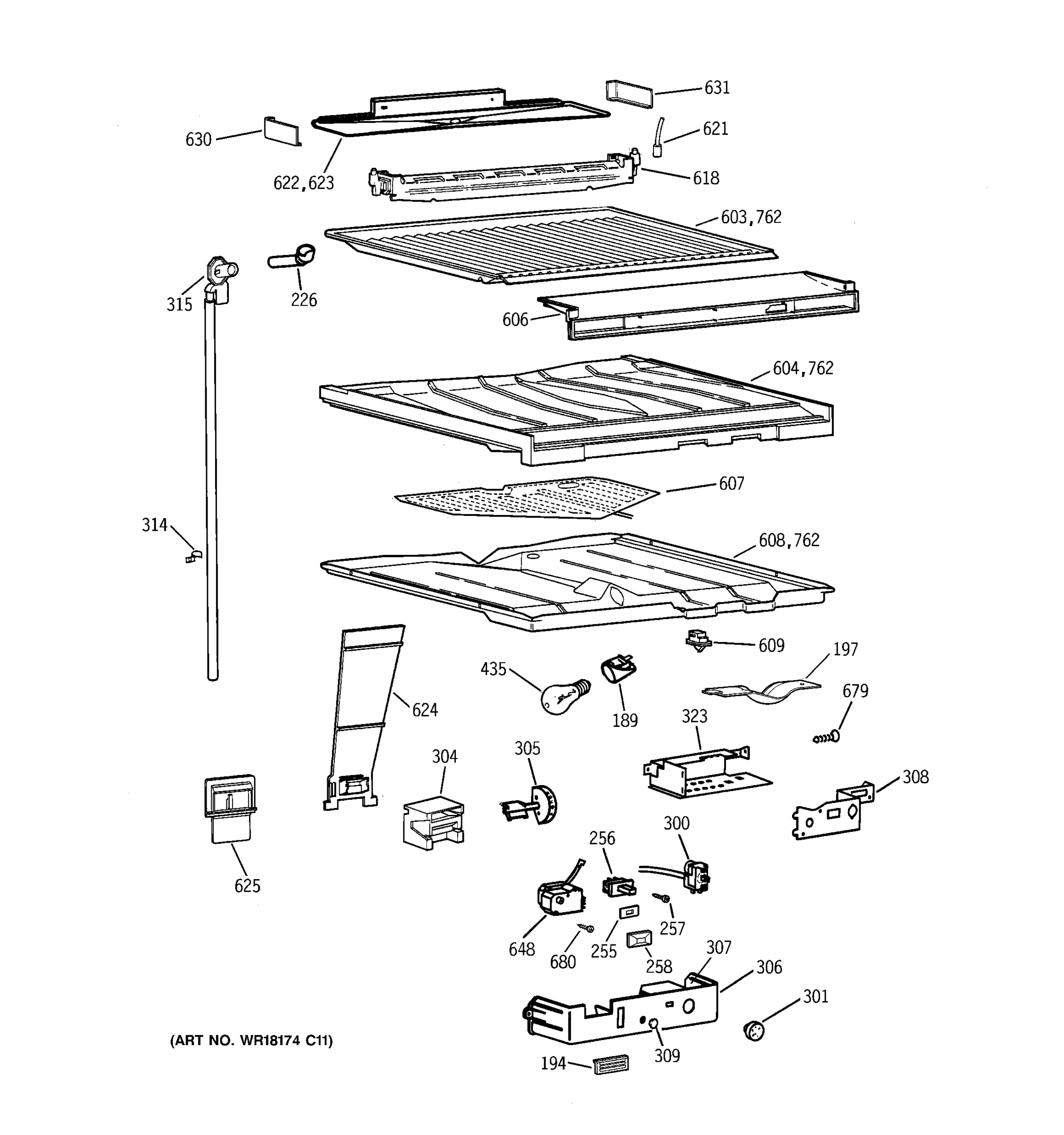 COMPARTMENT SEPARATOR PARTS