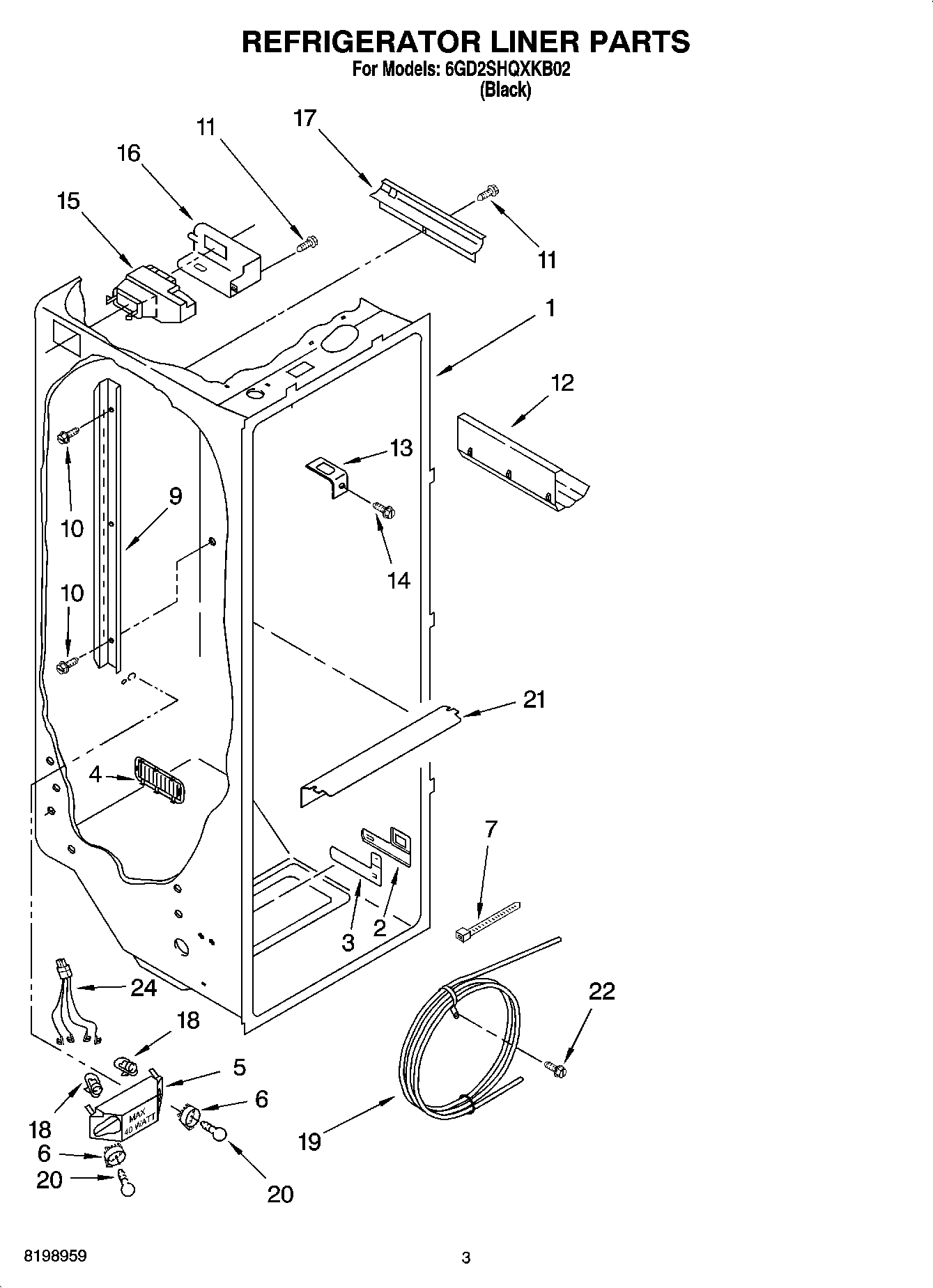 02 - REFRIGERATOR LINER PARTS