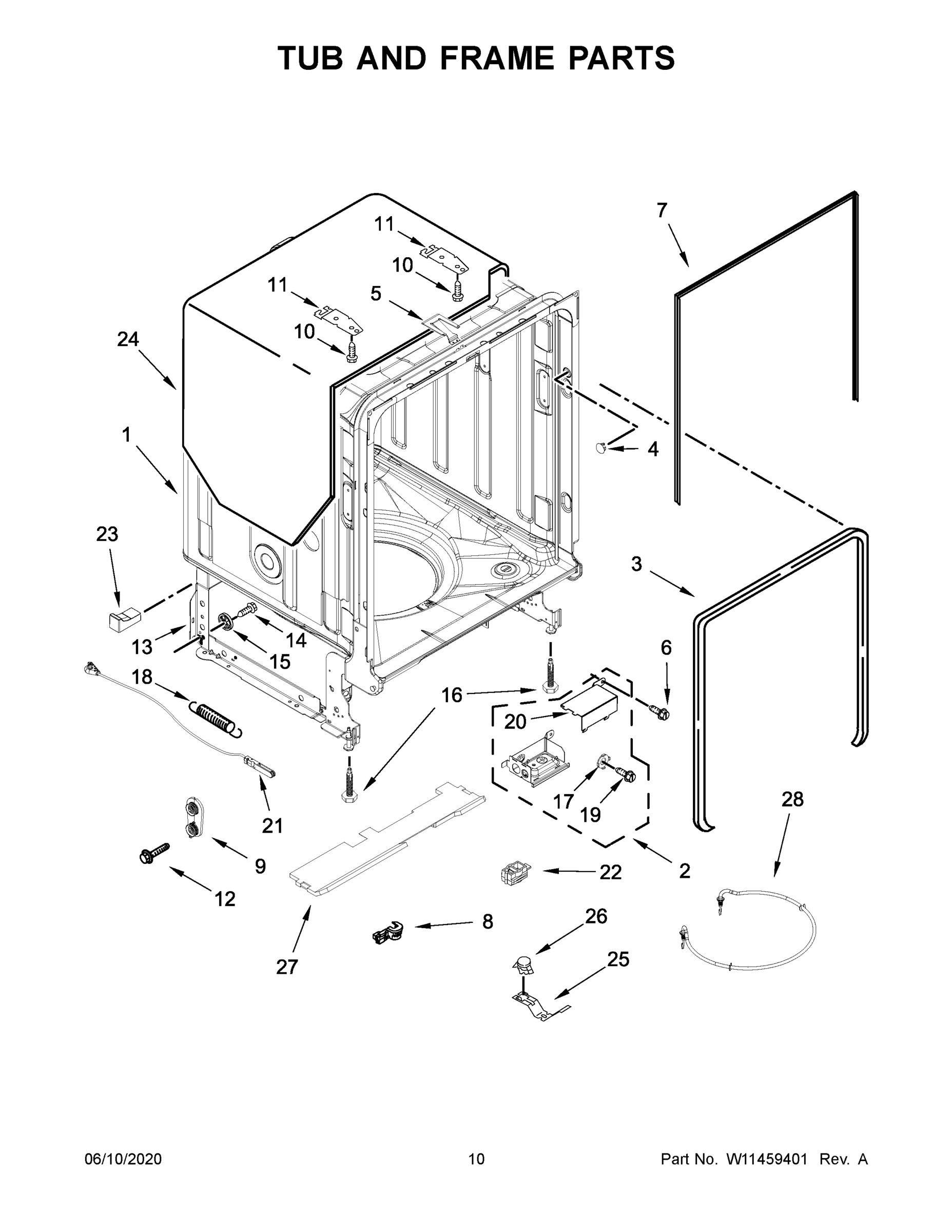 06 - TUB AND FRAME PARTS