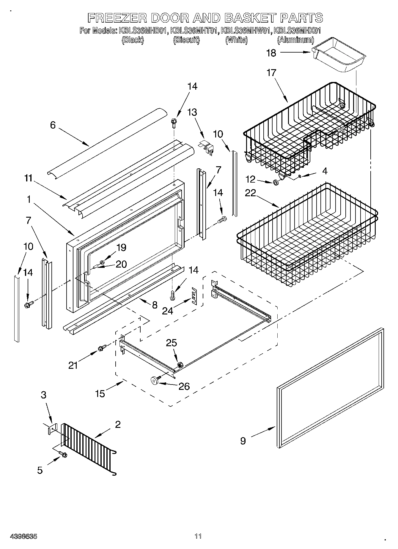 07 - FREEZER DOOR AND BASKET